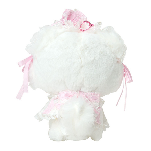 Sanrio Charmmy Kitty 白色荷葉蕾絲邊設計 毛公仔球鏈掛件吊飾 