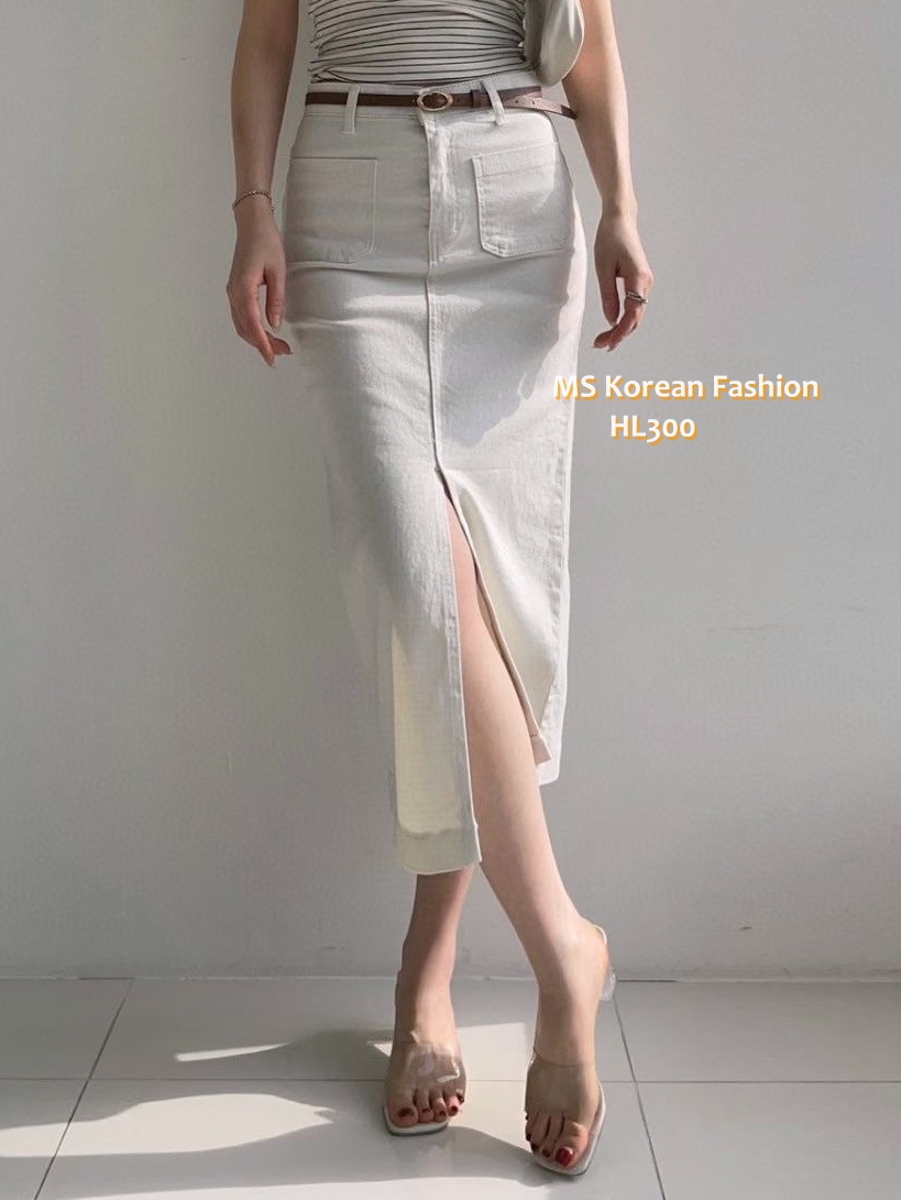 HL300 韓國🌼Howluk春版前兩袋開叉半裙