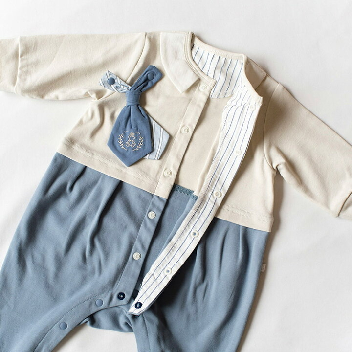 🌸預訂 日本直送🌸🇯🇵Mocmof三色假兩件小熊刺繡領巾禮服長袖連身服