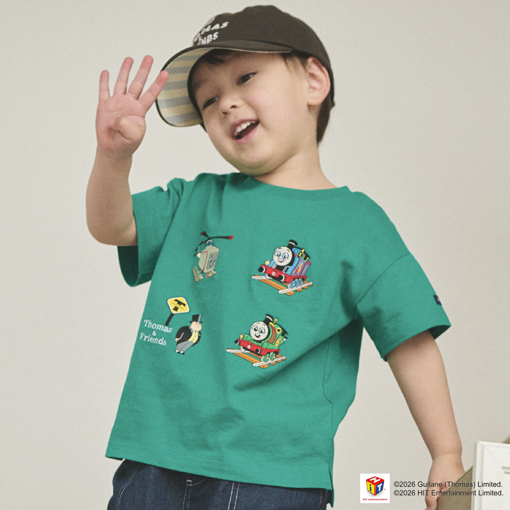 🇯🇵預訂 日本直送🇯🇵Petit Main x Thomas湯瑪士小火車系列四色刺繡短袖T恤