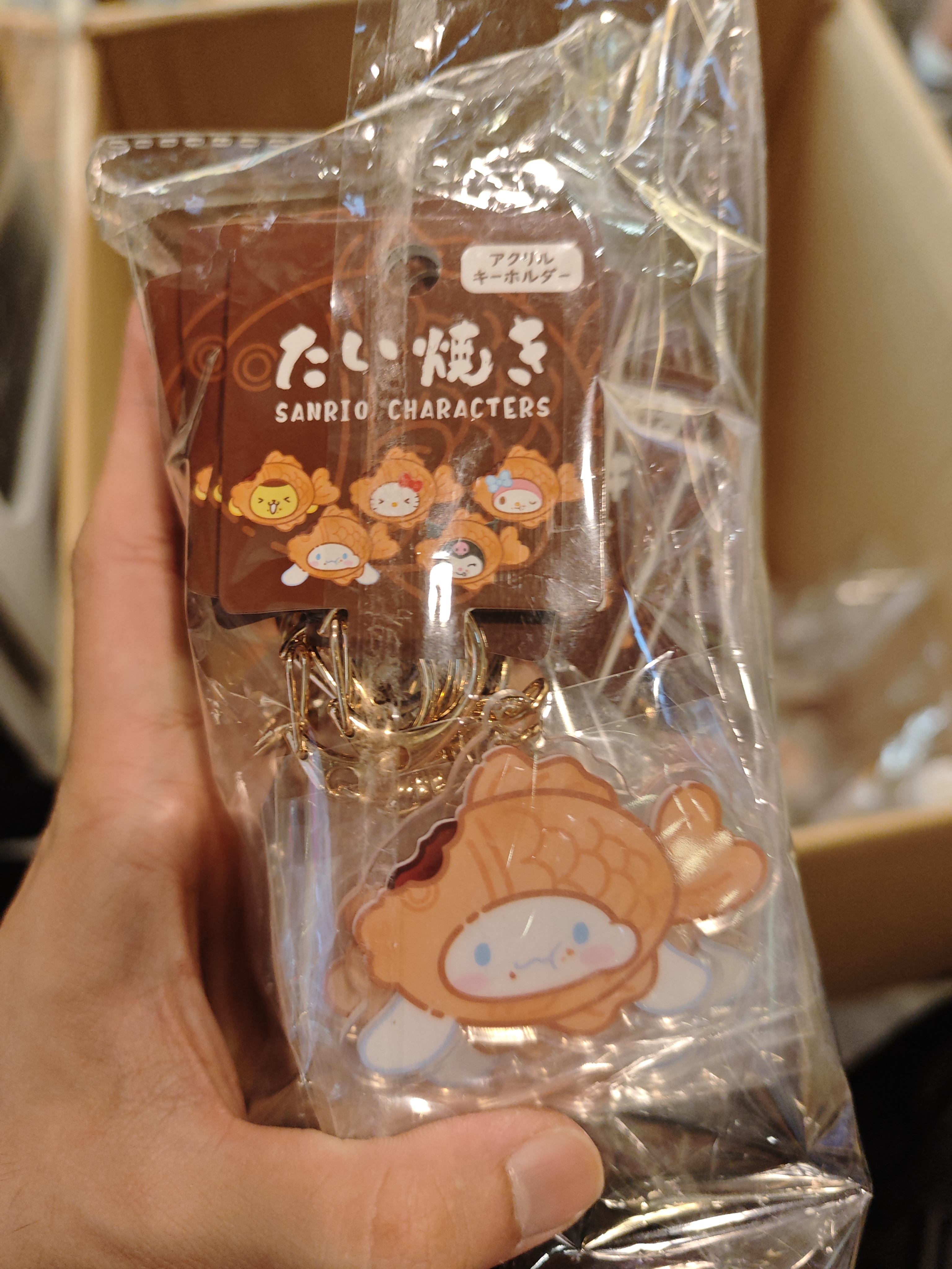 Sanrio-鯛魚燒亞克力掛件 -cinnamoroll