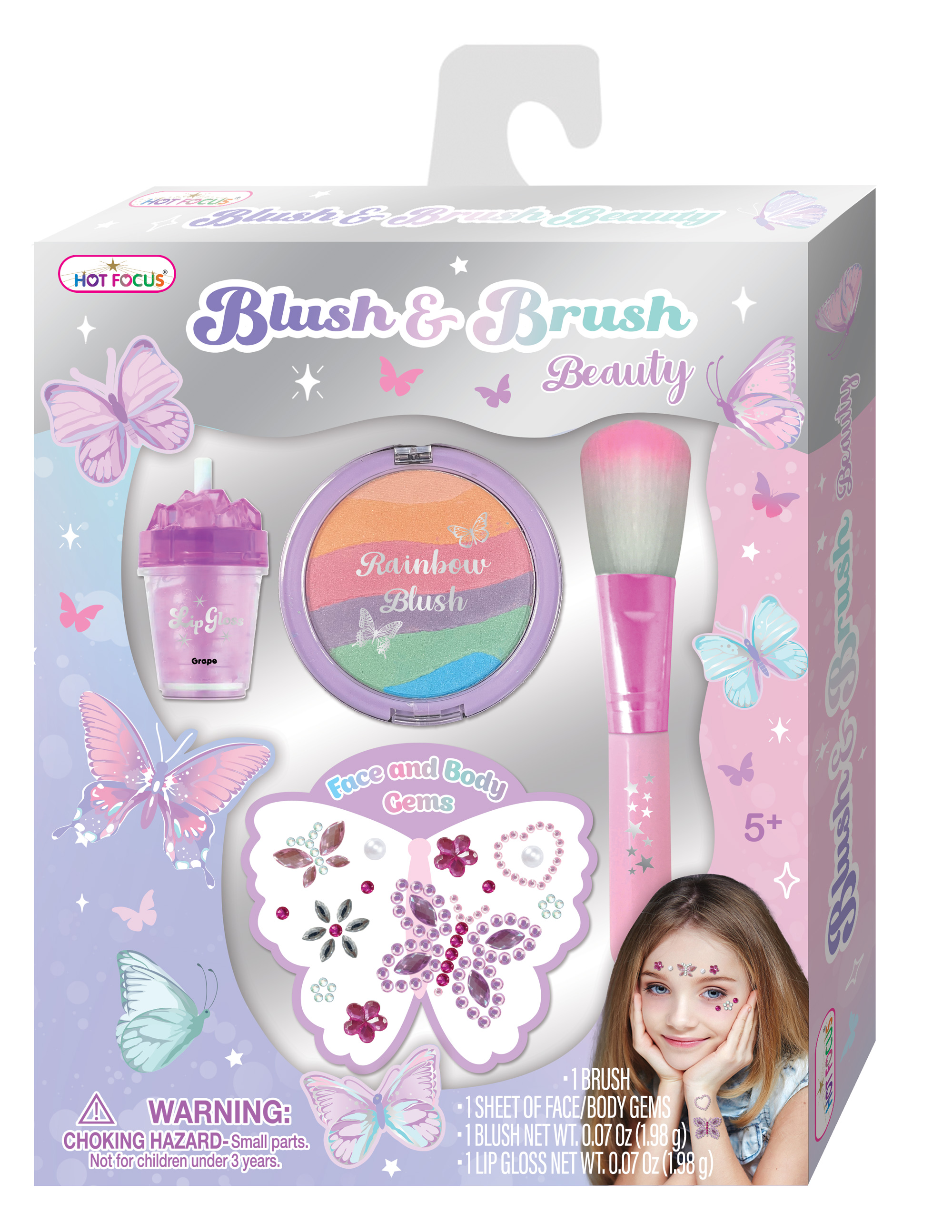美國品牌 HOT FOCUS 彩妝系列 - Blush & Brush Beauty, Tie Dye Butterfly
