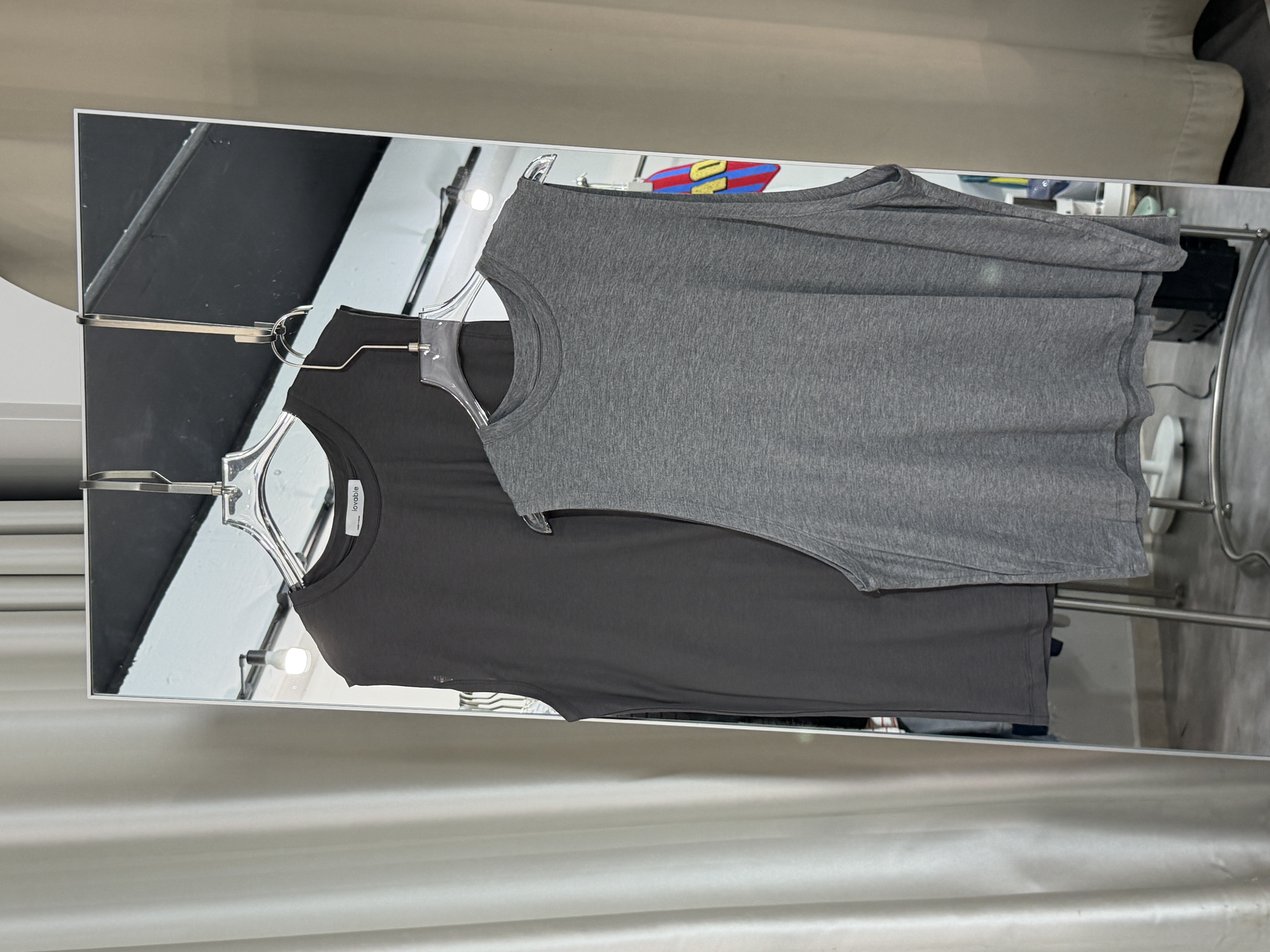 韓風撞色寬鬆背心set