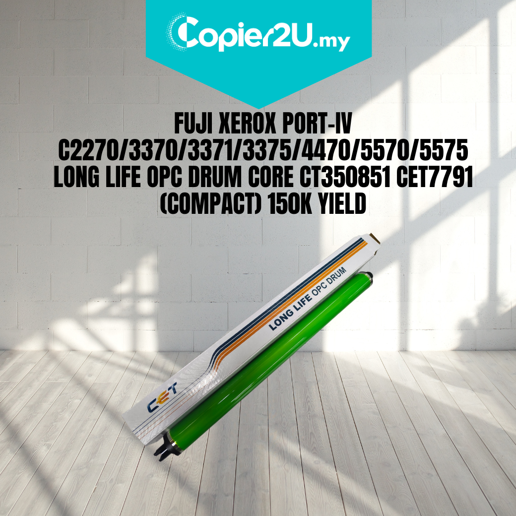 FUJI XEROX PORT-IV C2270/3370/3371/3375/4470/5570/5575 LONG LIFE OPC DRUM CORE CT350851 CET7791 (COMPACT) 150K YIELD