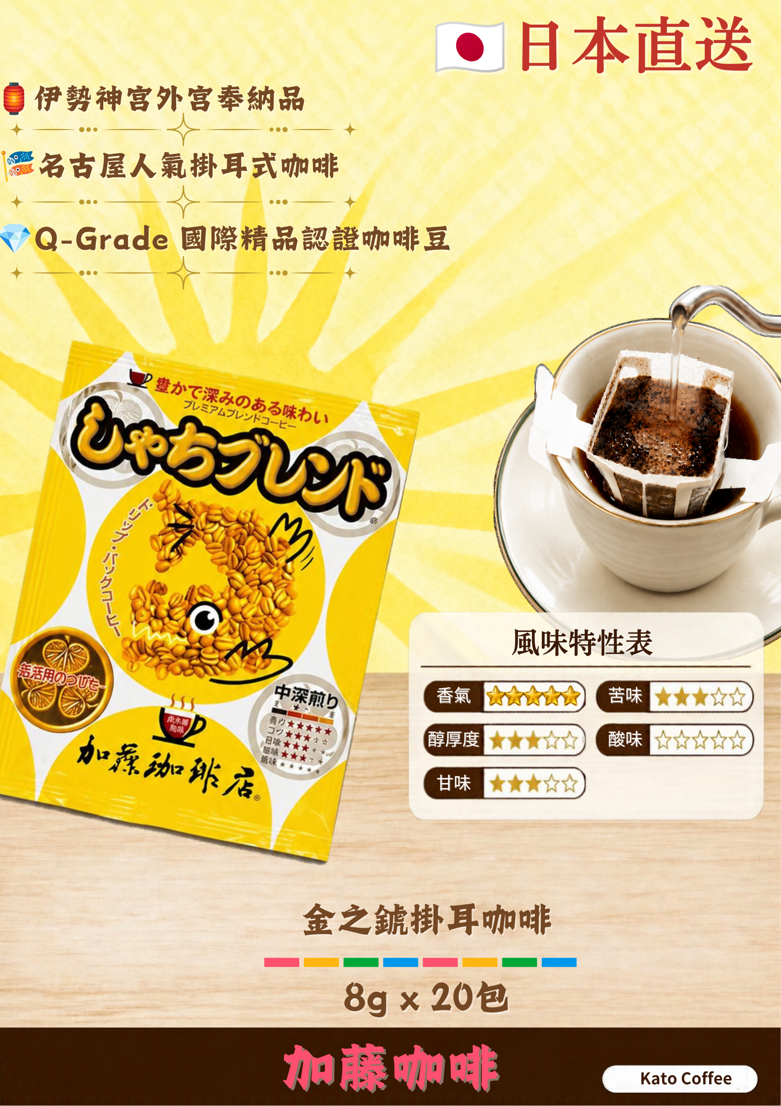 加藤咖啡 名古屋 金之錿掛耳咖啡