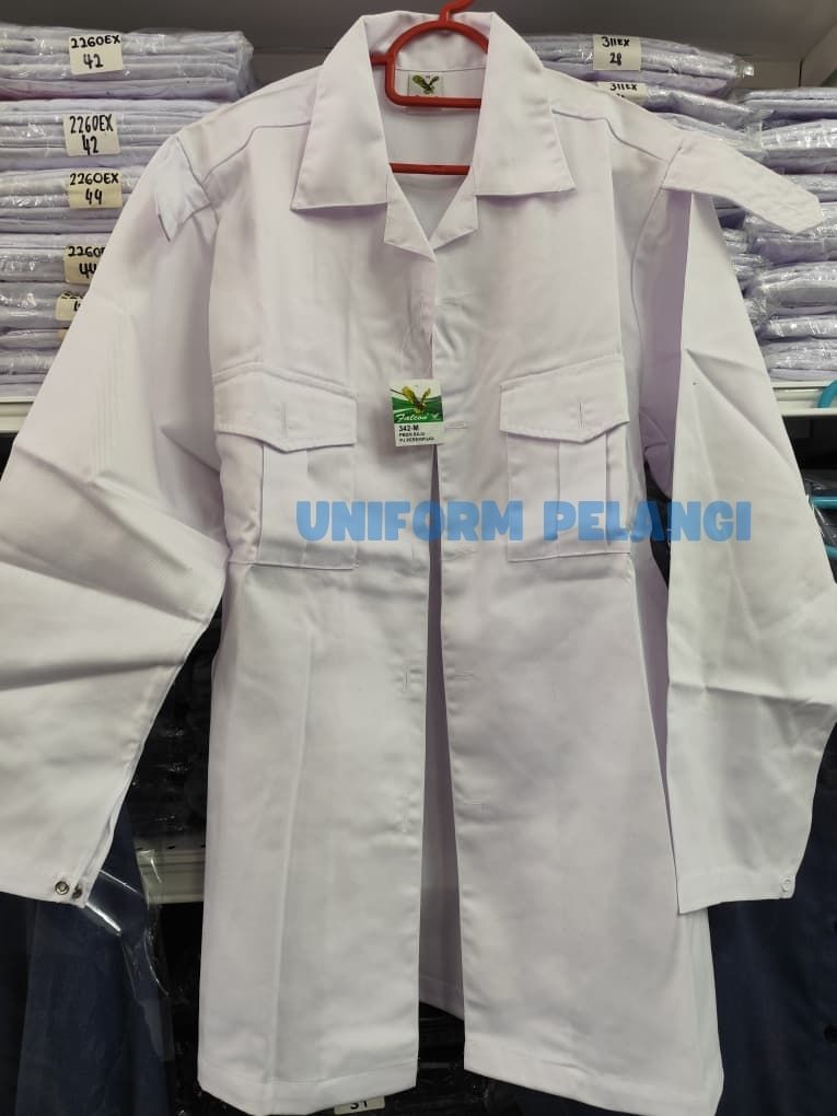 Falcon BSMM PBSM Uniform Cotton Baju Kemeja Putih Lengan Panjang Seragam Kokurikulum Sekolah