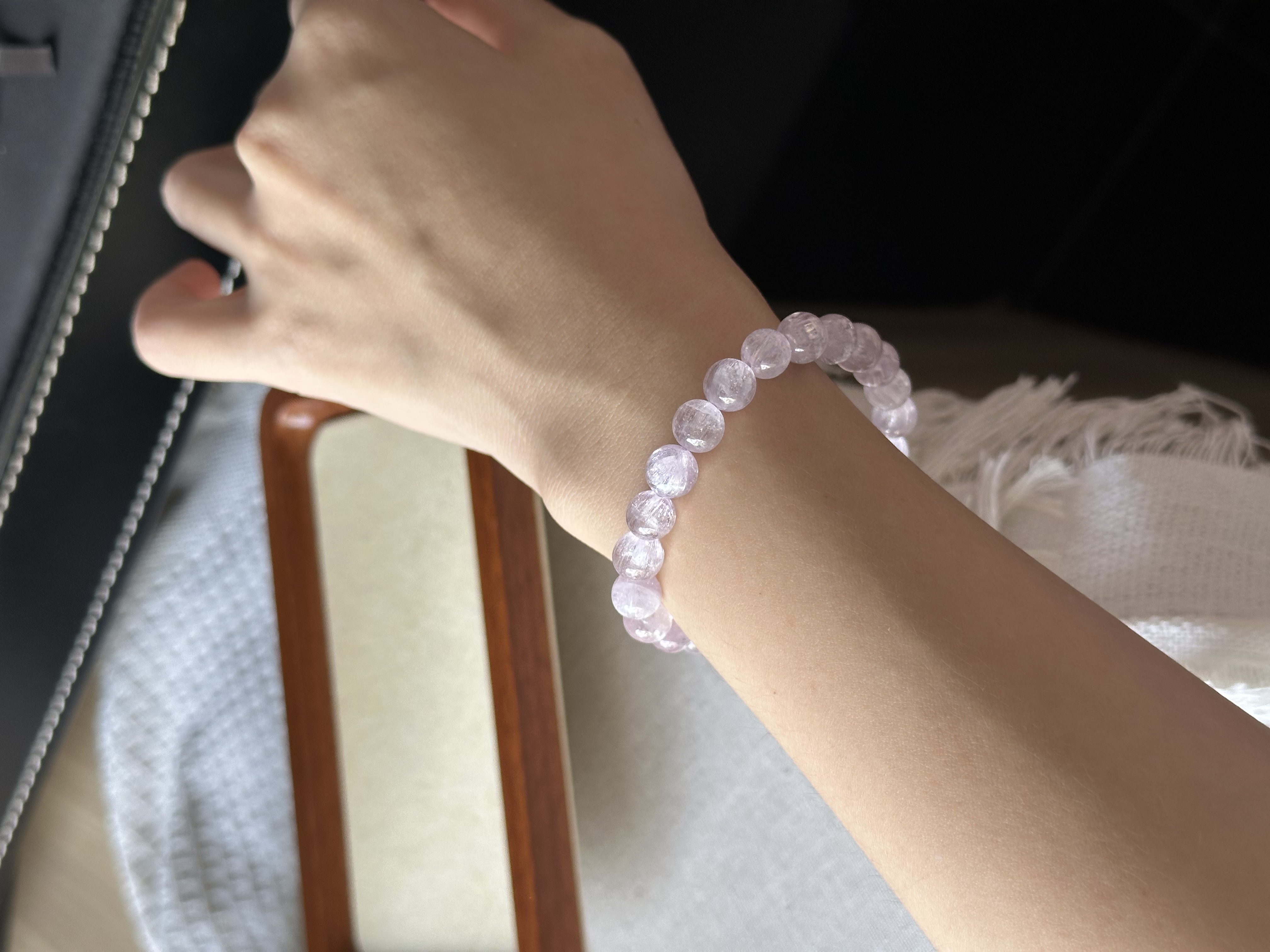 高货紫锂辉 ｜ Good grade Kunzite 8.4mm 