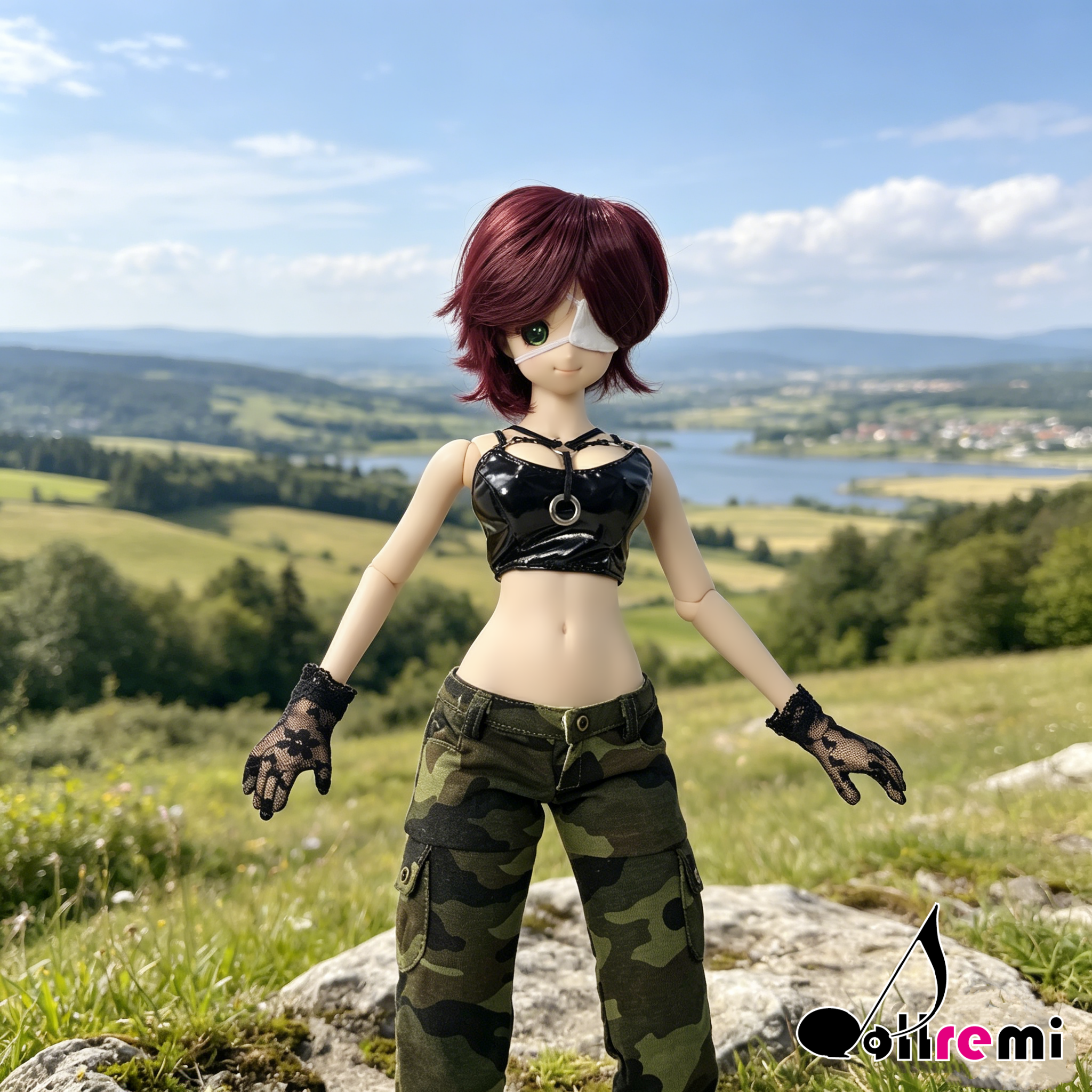 【dollremi】(A0122) 黑色蕾絲手套 Black Lace gloves