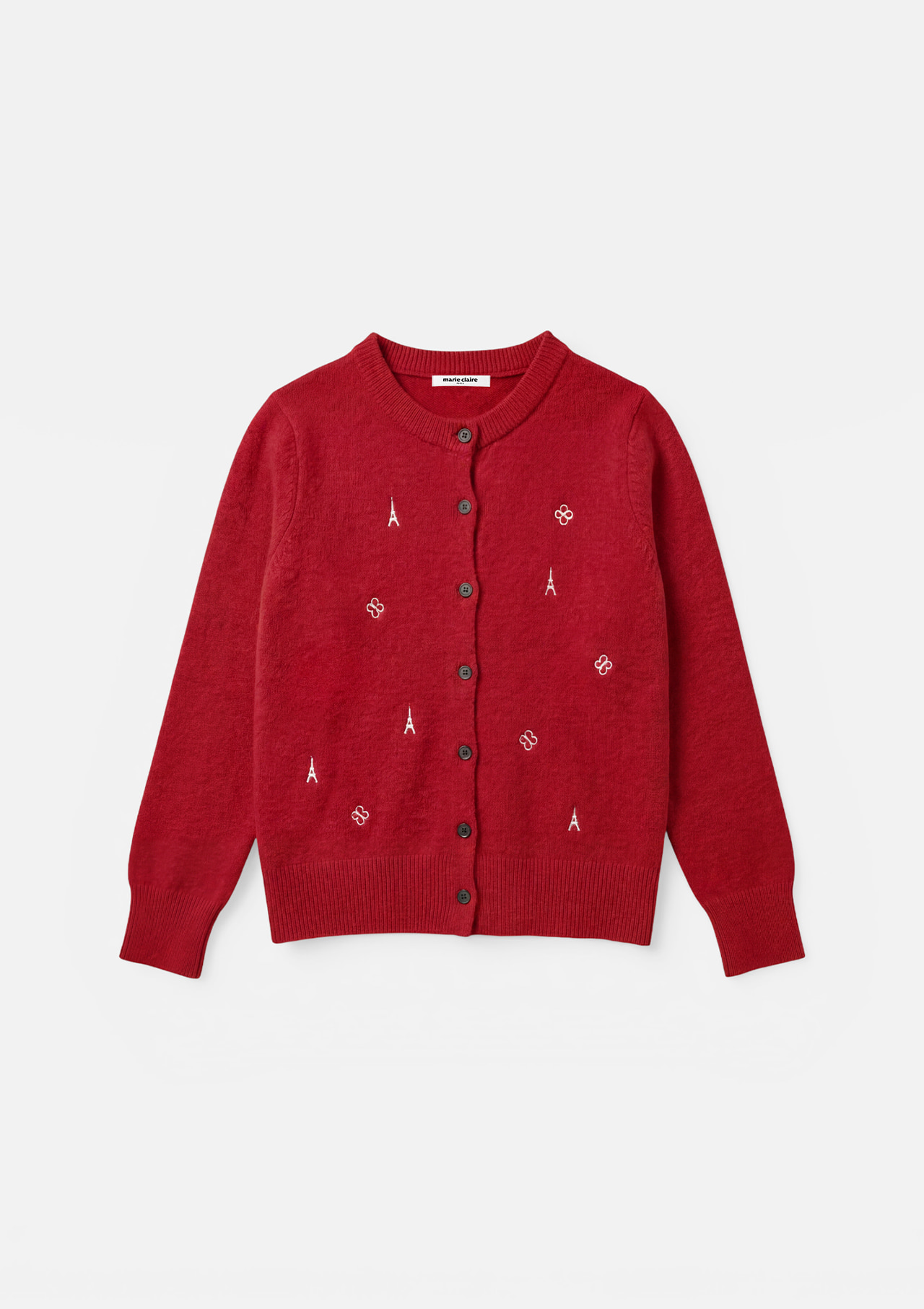 Marie Claire Lucky Clover Eiffel Tower🇫🇷Knit Sweater