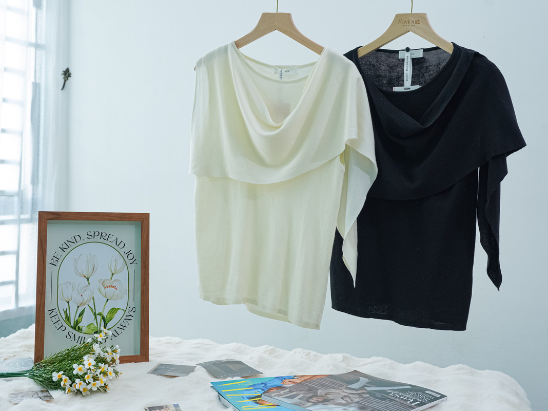 Multi-Way Draped Scarf-Neck Sleeveless Top ‖ 可多种穿法围巾领垂坠无袖上衣 KR0177741