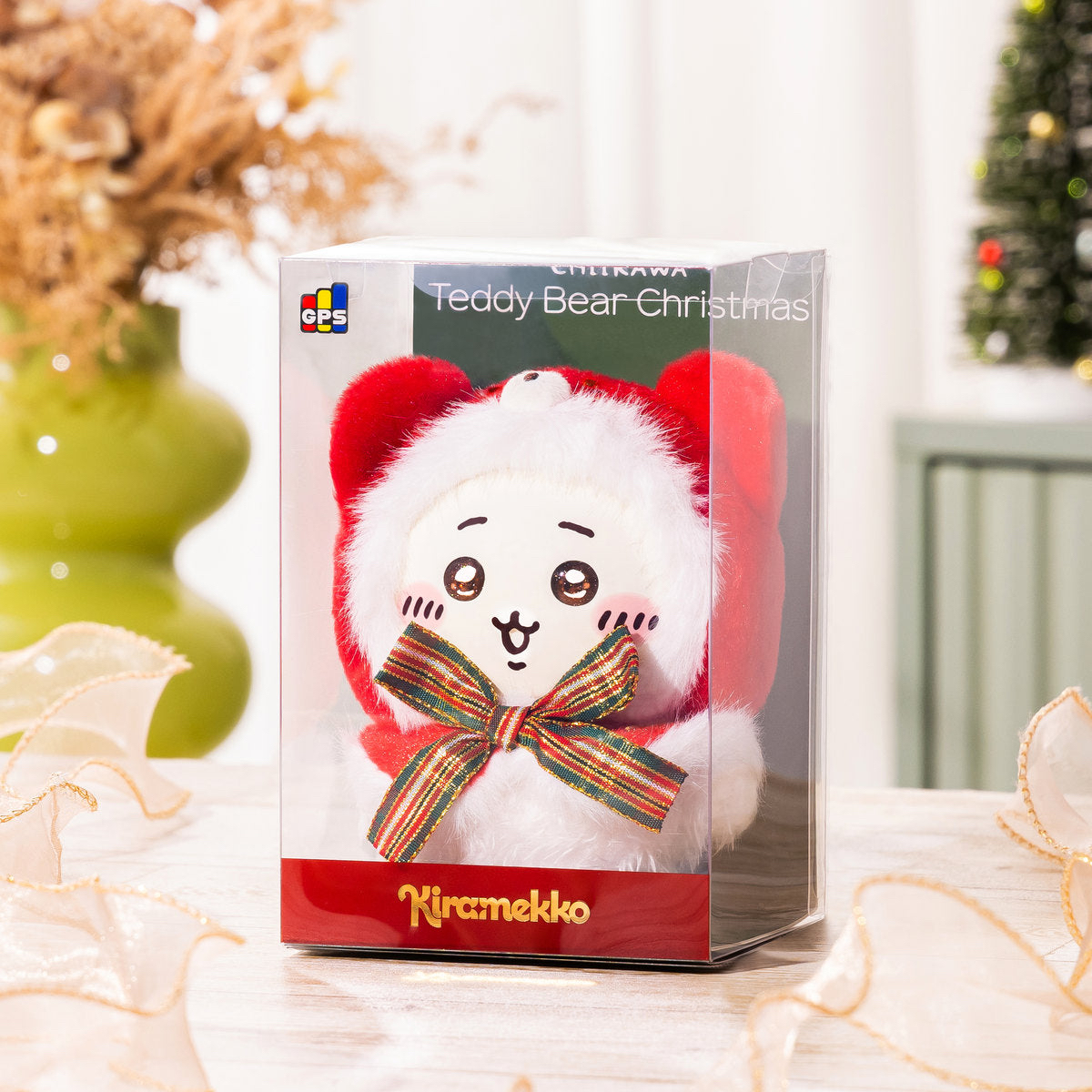 🎀【預訂】 Chiikawa Christmas Teddy Bear 公仔掛飾 - Hachiware