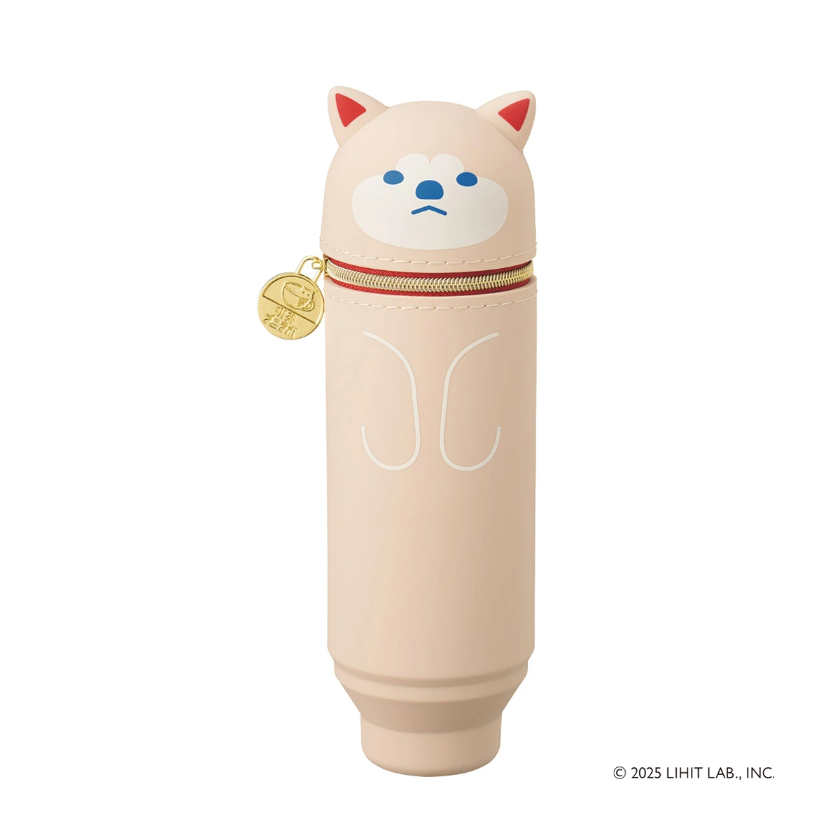 日本 LIHIT LAB Punilabo 聯名款 喫茶動物造型矽膠伸縮直立筆袋