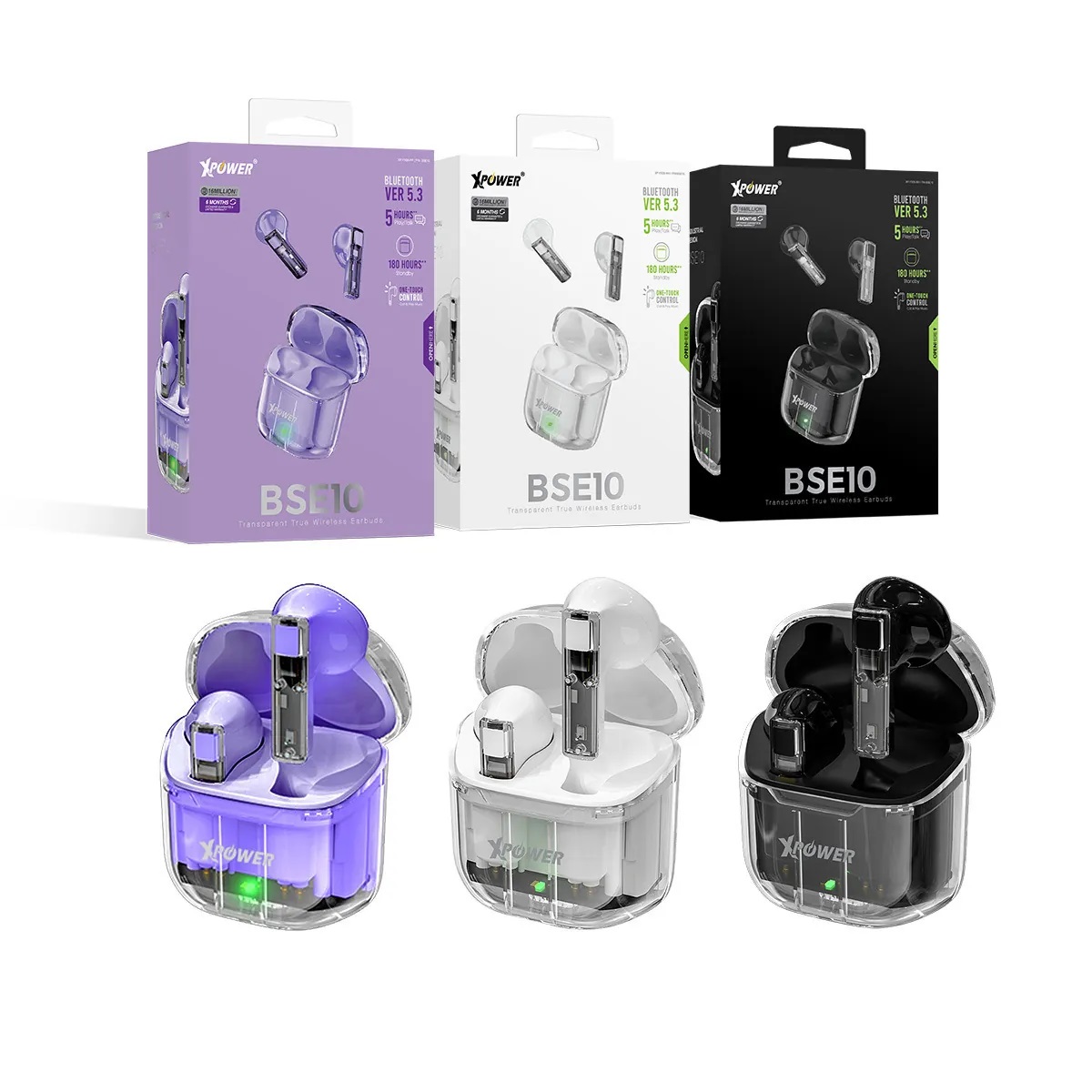 XPower BSE10透明真無線藍牙5.3耳機