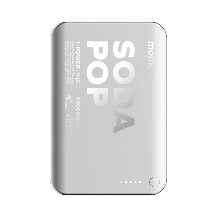 Momax 1-Power Pass 10000mAh 磁吸流動電源 (CCC 認證)