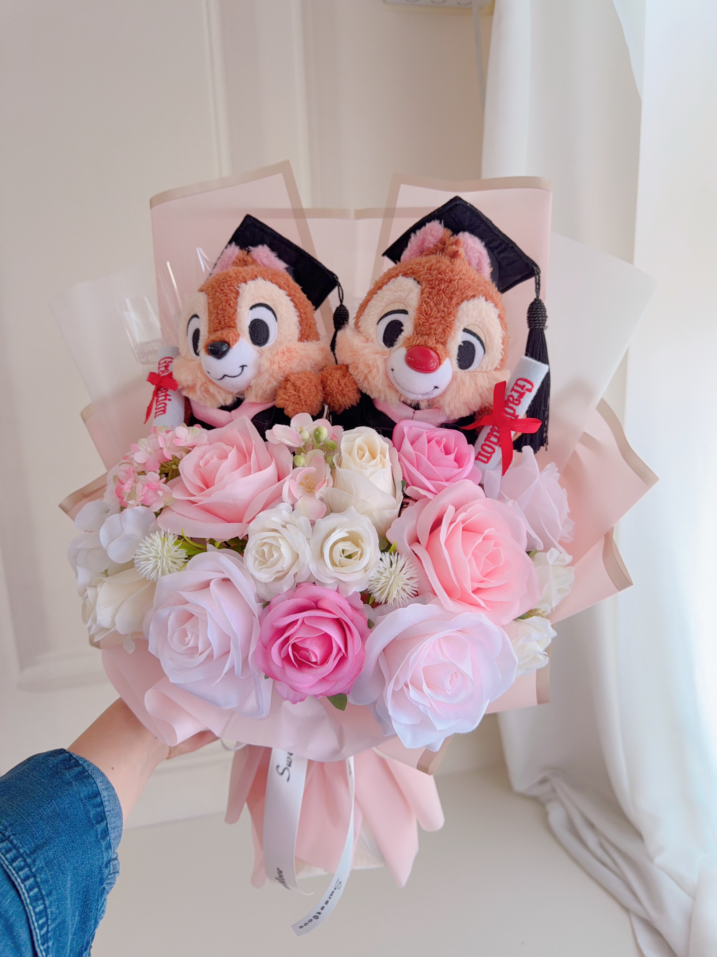 (現貨)chipndale 畢業公仔花束