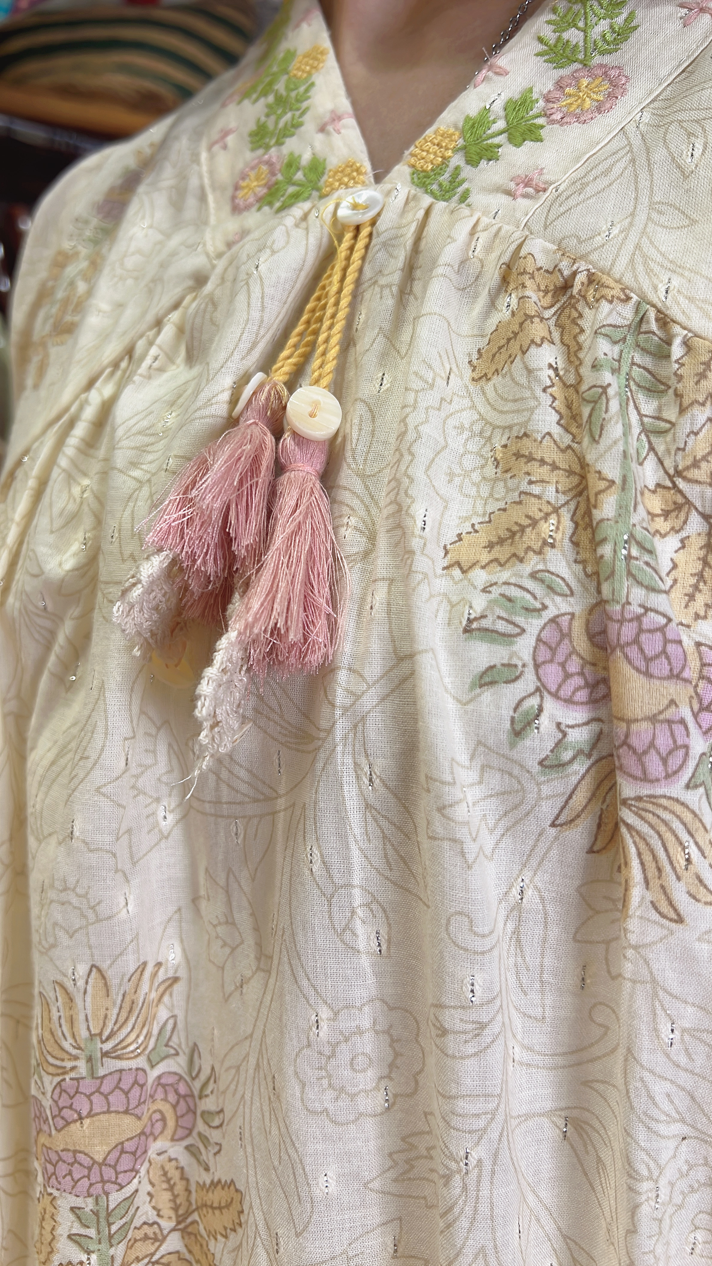 1980 Cottage Feel Macaron V-Neck Short OP
