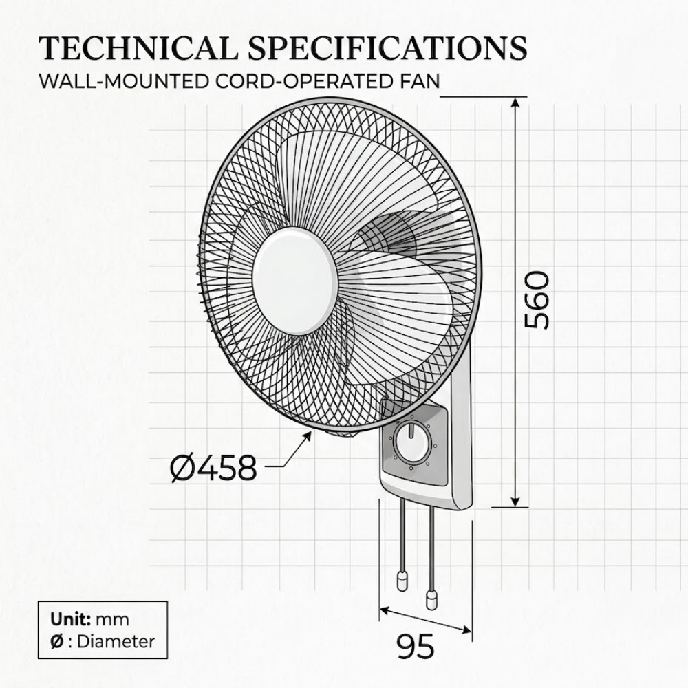 KDK 16" Wall Fan M40CS ATRu