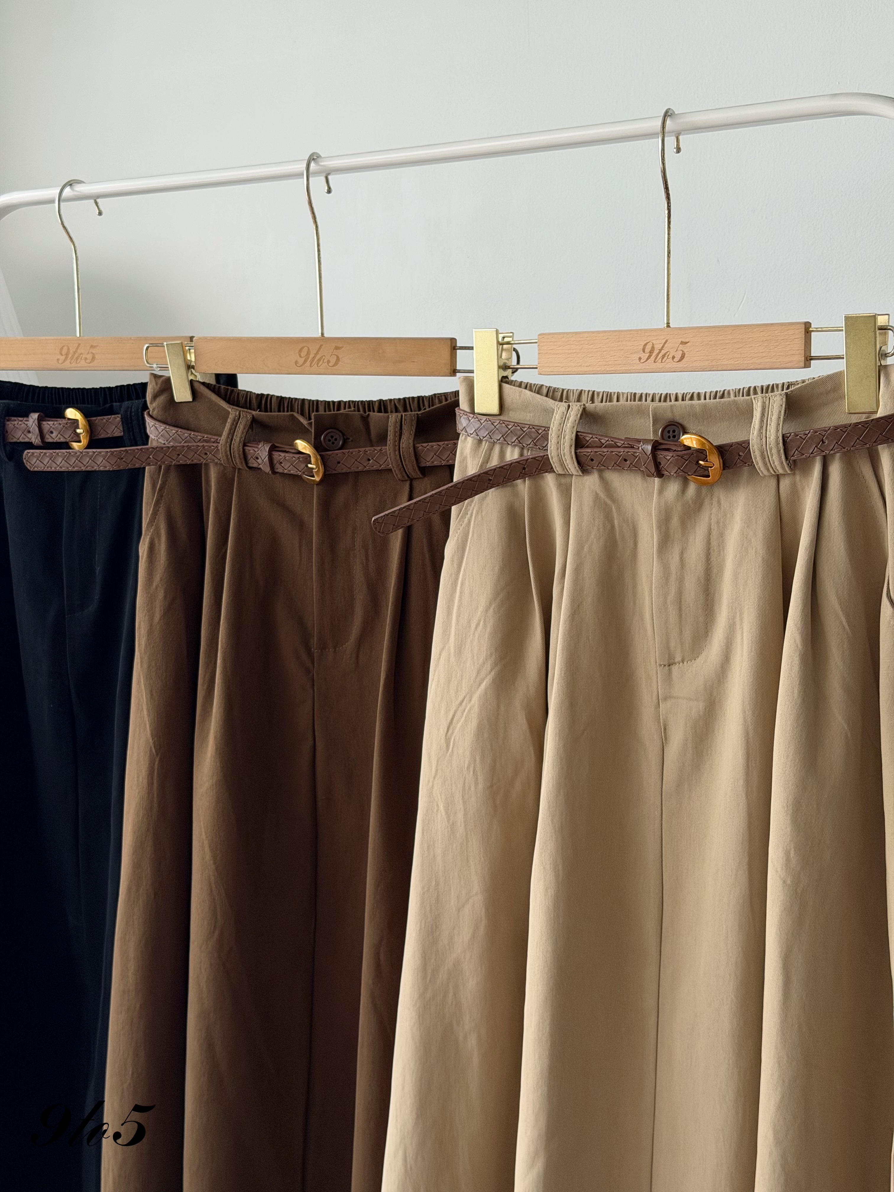 S2052 A Line Long Pleated Skirt - 3 Colors 