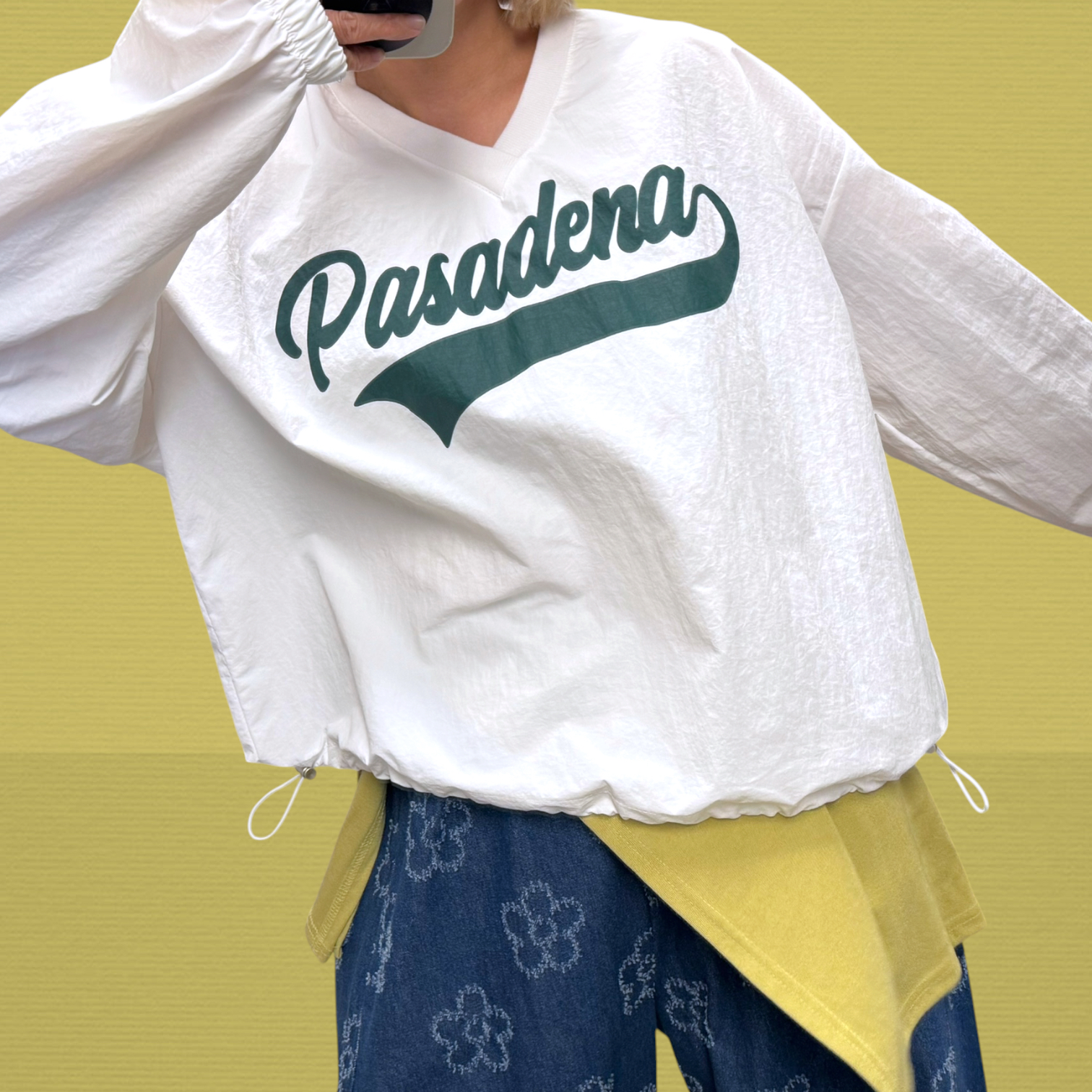 221569 V領”Pasadena “長袖Tee
