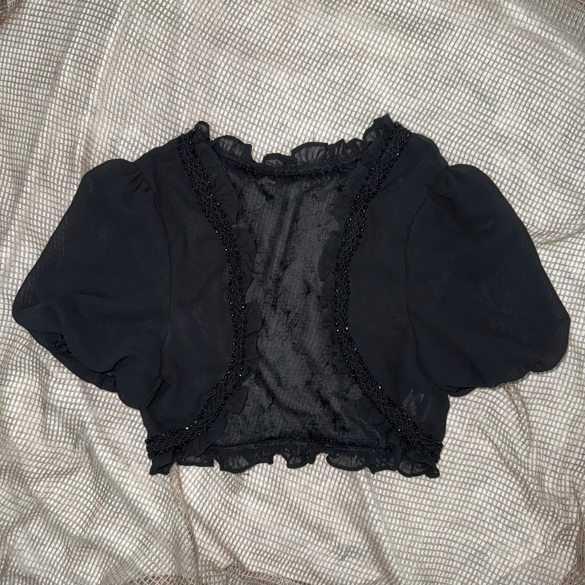 Puff Sleeve Sheer Bolero