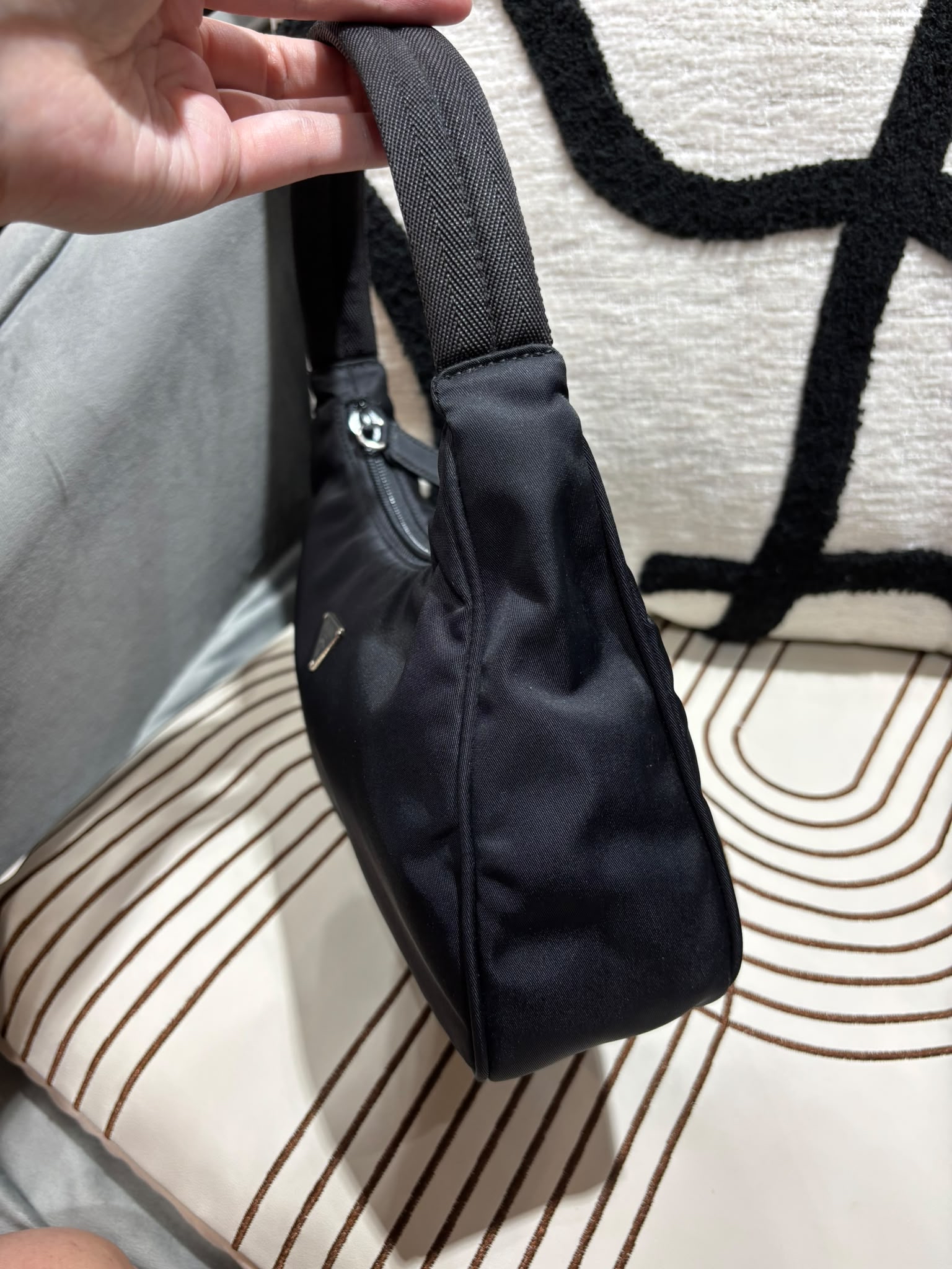 Prada nylon hobo nylon Shoulder Bag 100%Authentic,98%new✅dust bag 