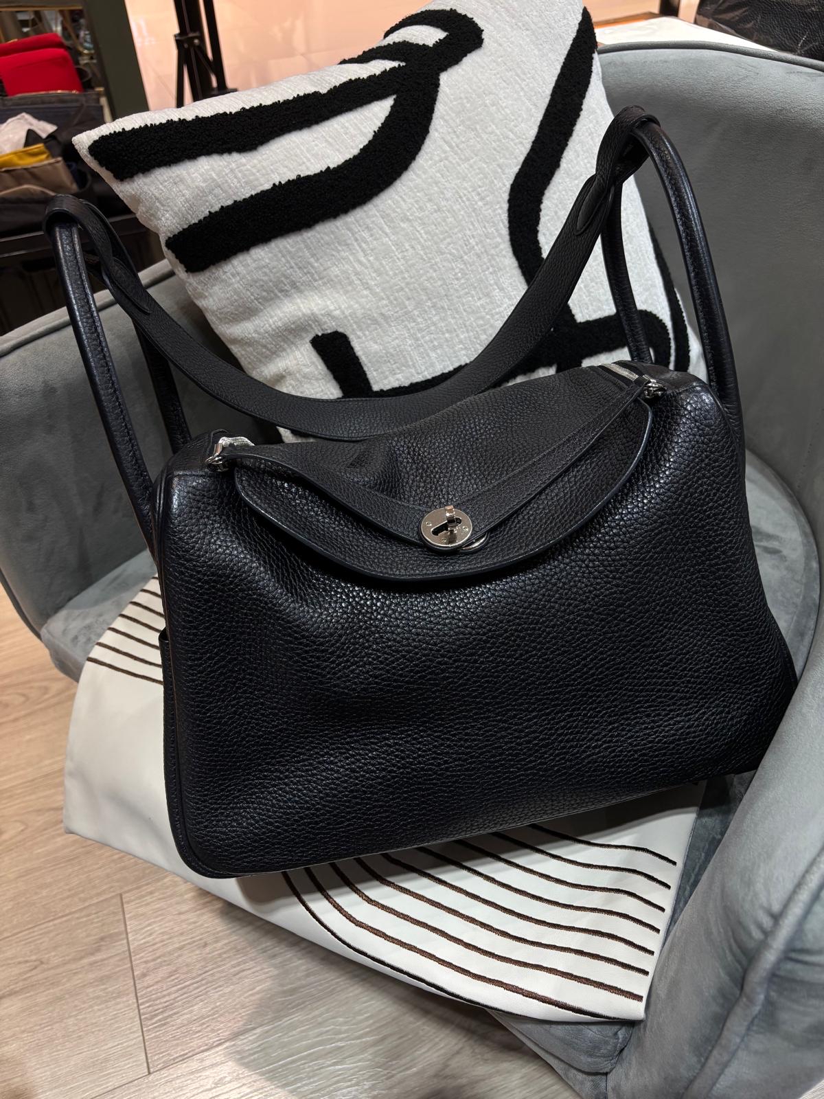Hermes Lindy 34 Stamp T 黑銀 100%Authentic, 90%New ✅Box
