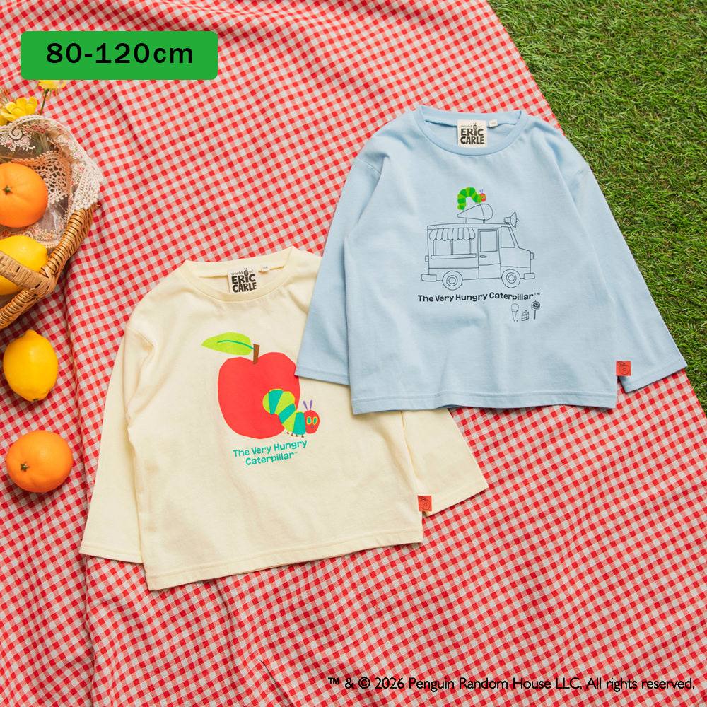 🆕【⭐ 訂購⭐】🇯🇵日本直送 #TheVeryHungryCaterpillar 繪本印花 純棉 長袖T恤［2款選］🌀[ELHA-0090][260924]