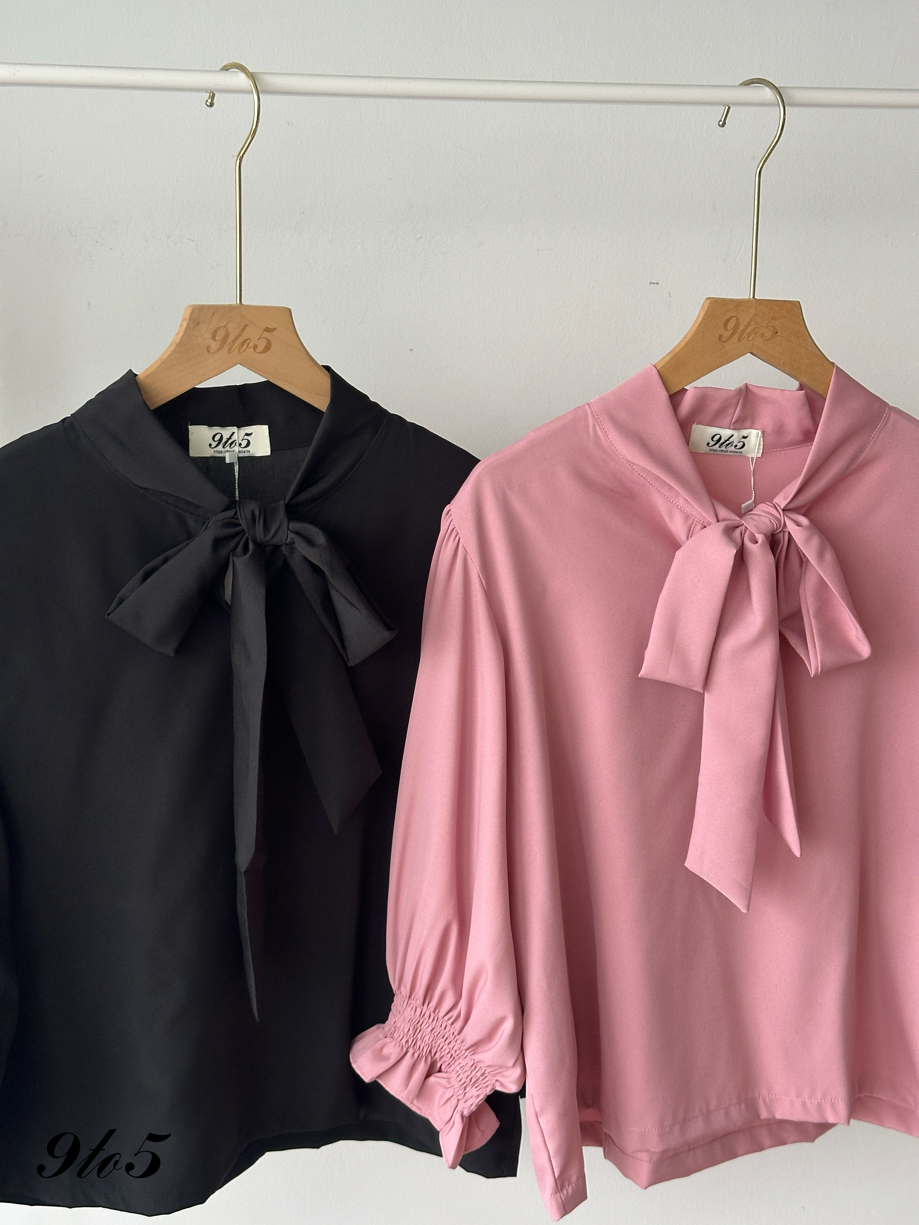 T4294 Bow-tie Half Sleeve Shirt - 4 Colors 