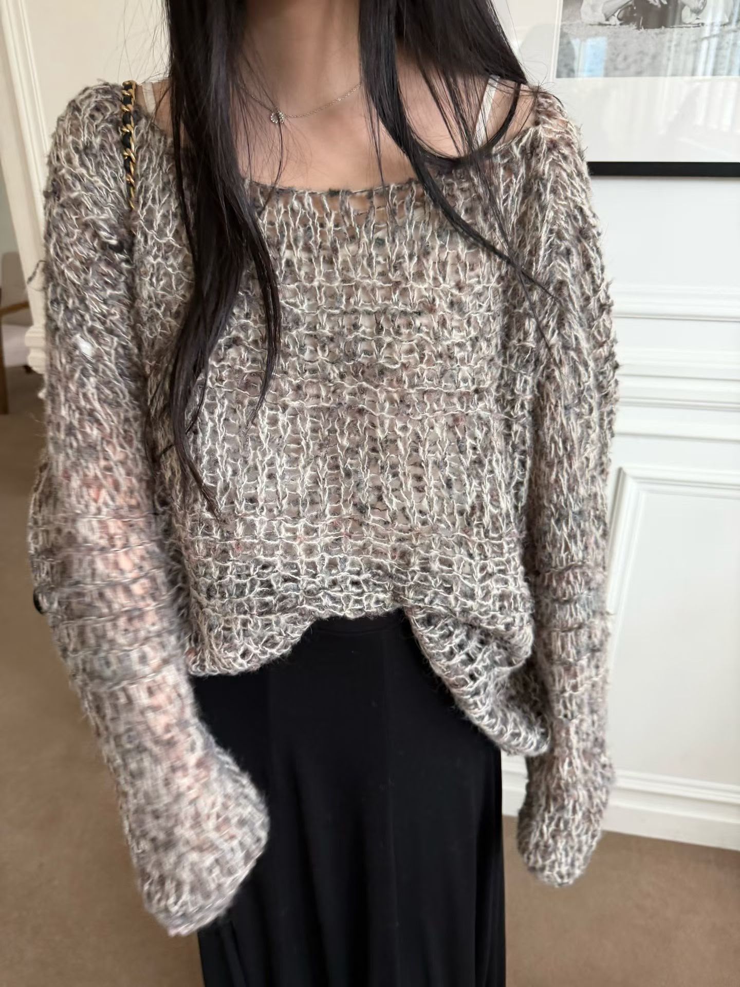 ♥︎Dreamy Mélange Boat-Neck Knit