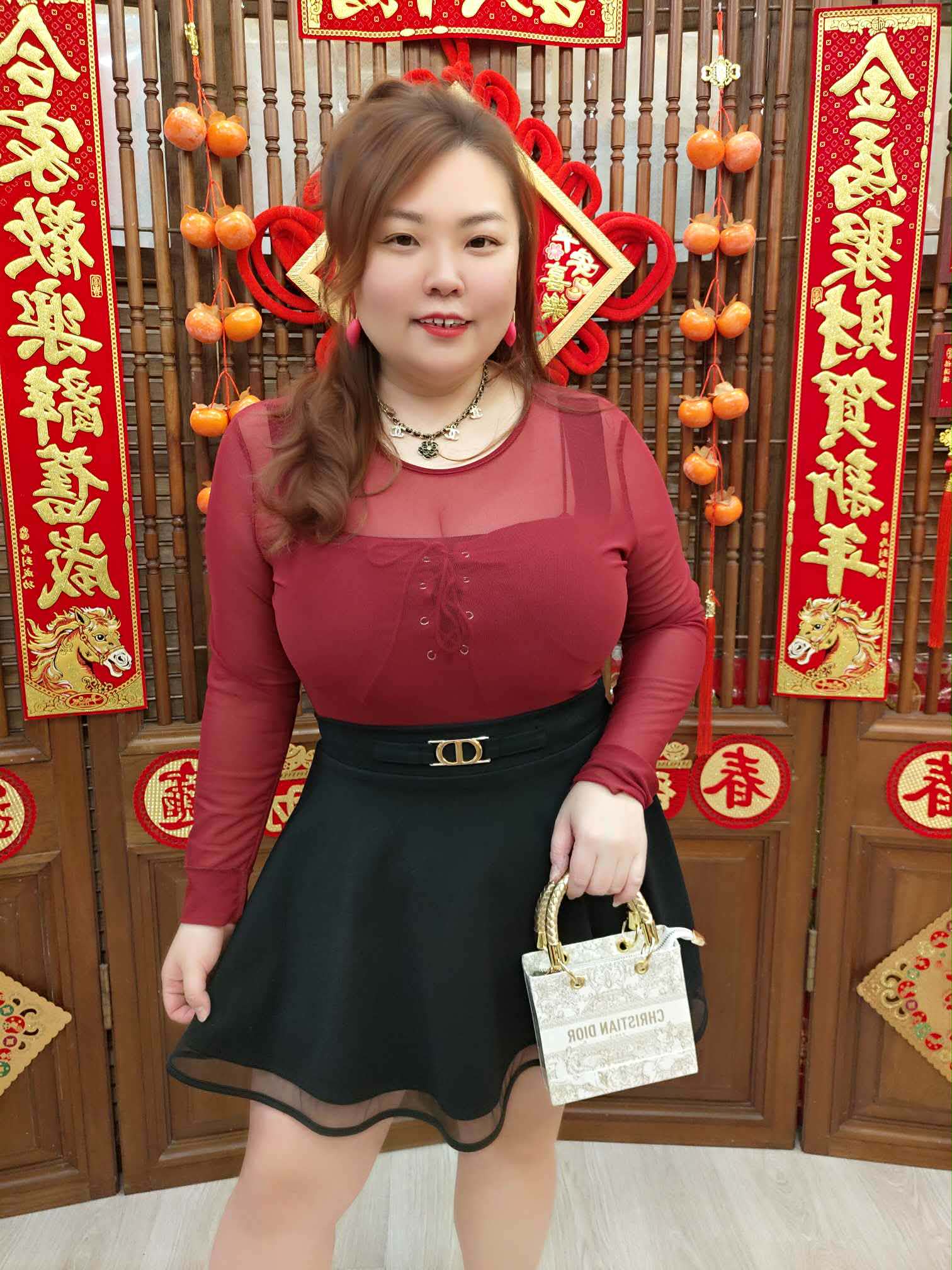 NJL03 TW#6011 双D扣配件拼接网纱裤裙