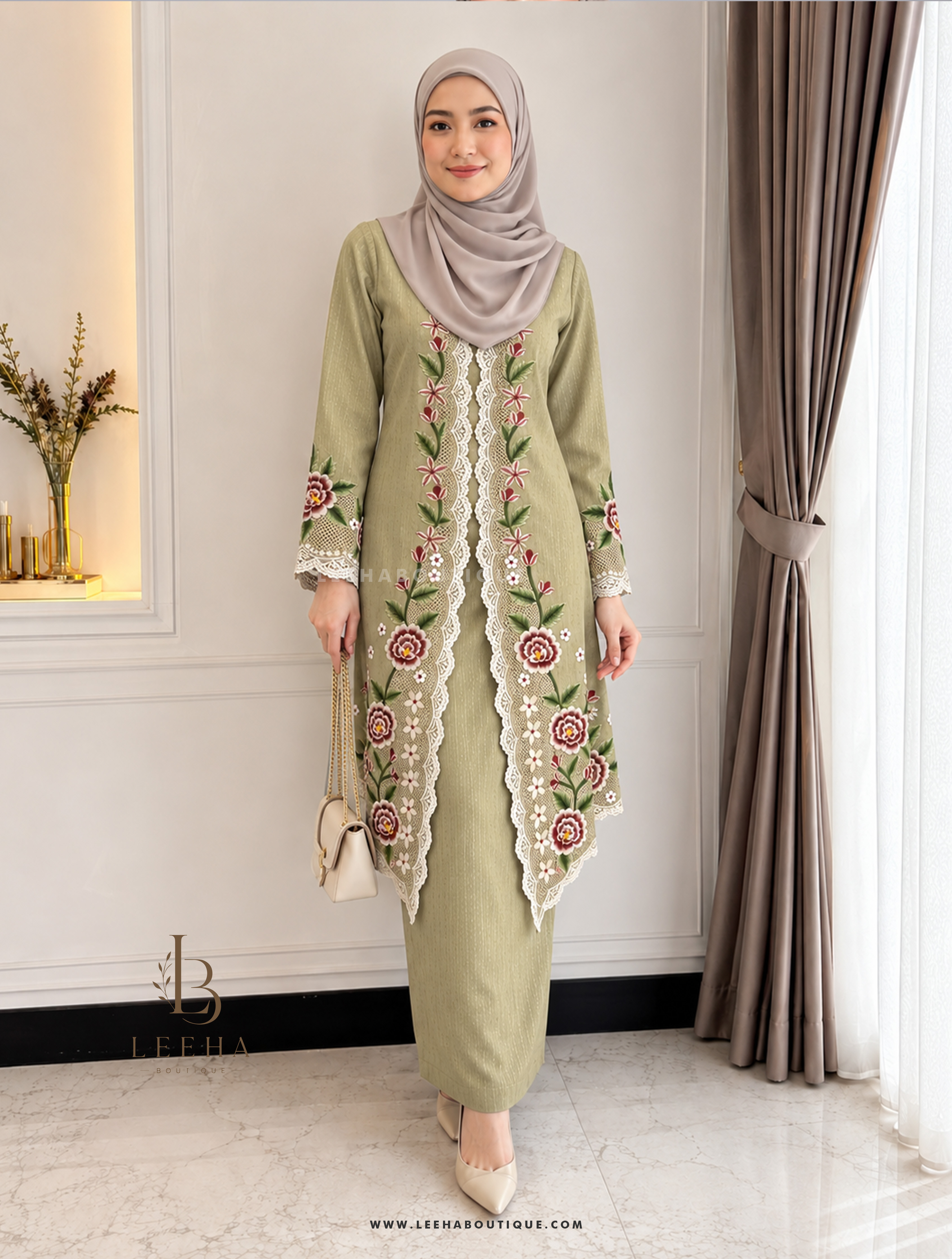 KEBAYA SULAM MAHSURY (GREEN)