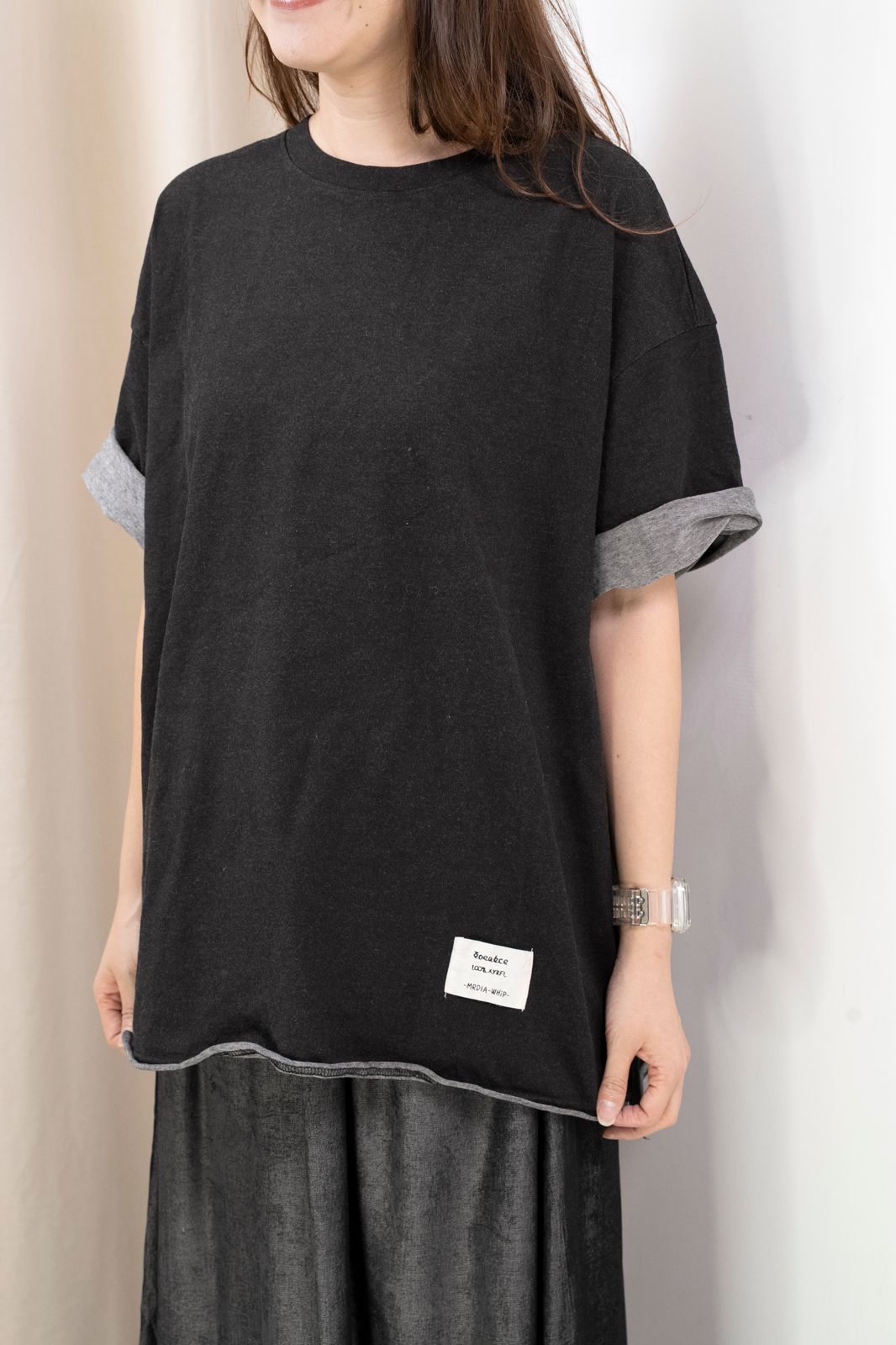 Oversize 牛仔Top（黑色）