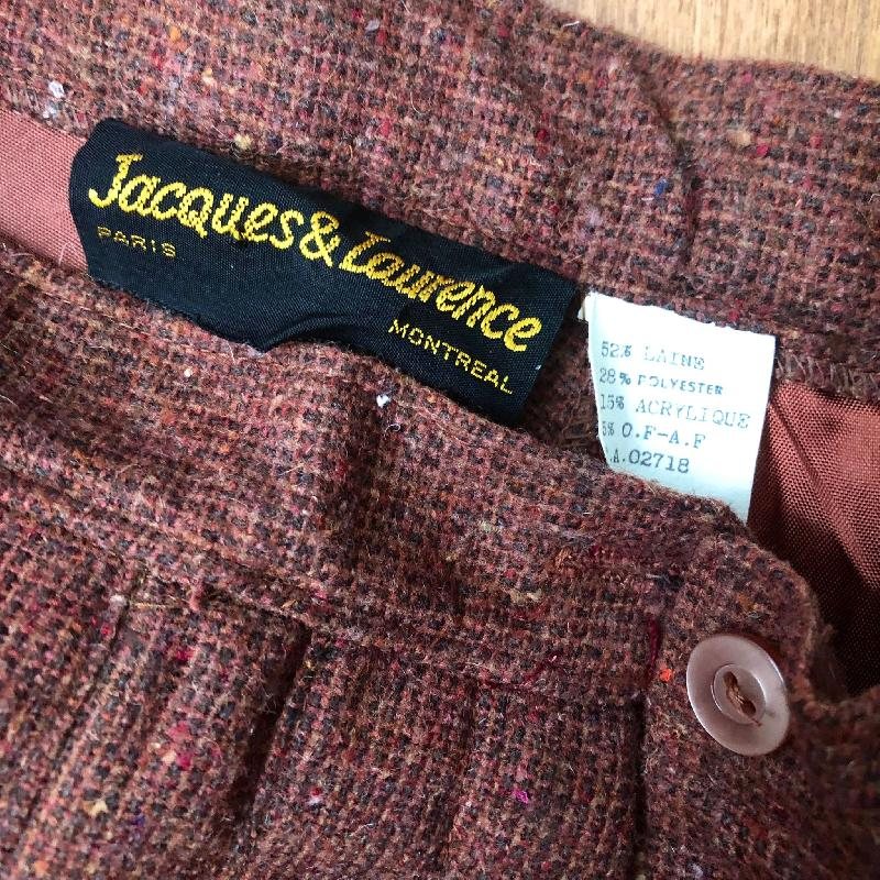 C.a. 1970s New Old Stock Jacques & Laurence Breeches/Riding Pants- Brick Red Waist 25" (MT147)