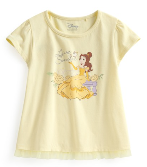 迪士尼系列網紗拼接印花T恤-47-童