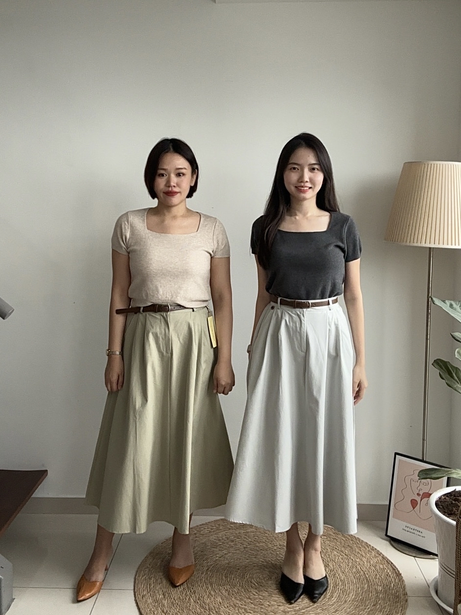 T4095 Square Neck Knit Top - 6 Colors 