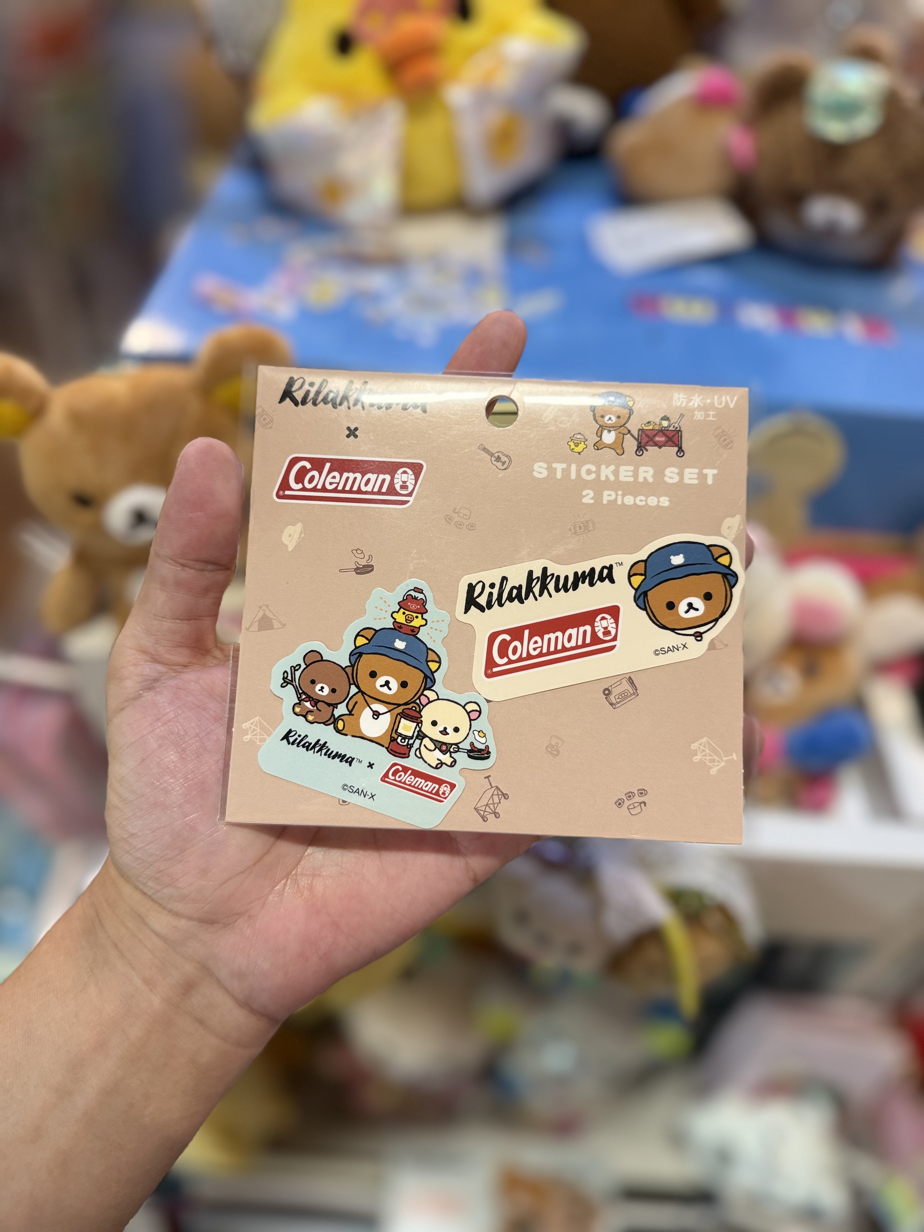 《現貨》全新日本專店限定 rilakkuma  x Coleman防水防Uv 貼紙Set