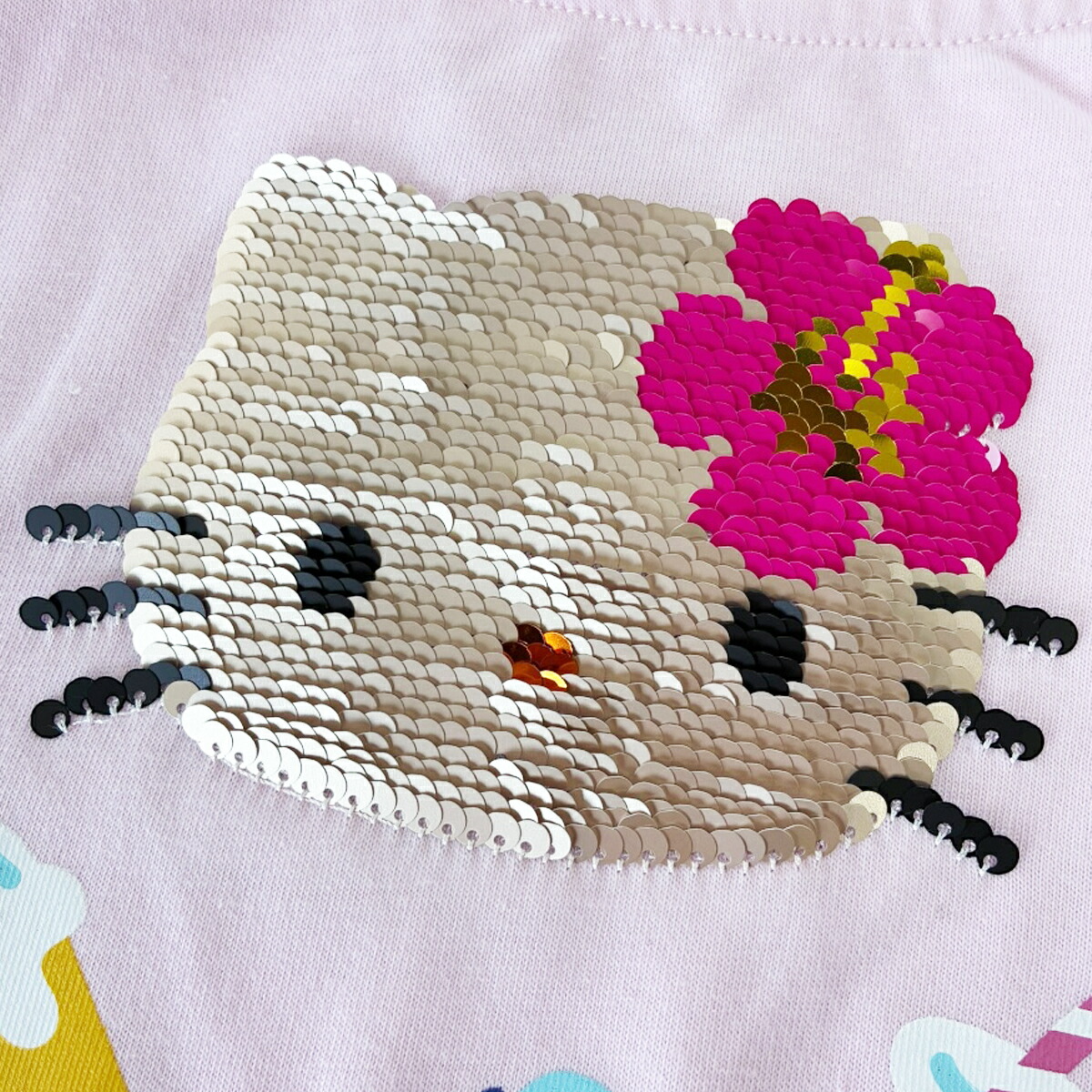 🆕【⭐訂購⭐】  日本直送🌀#Sanrio 閃閃珠片荷葉袖 tee🌀[PLDA-0026] [260417]