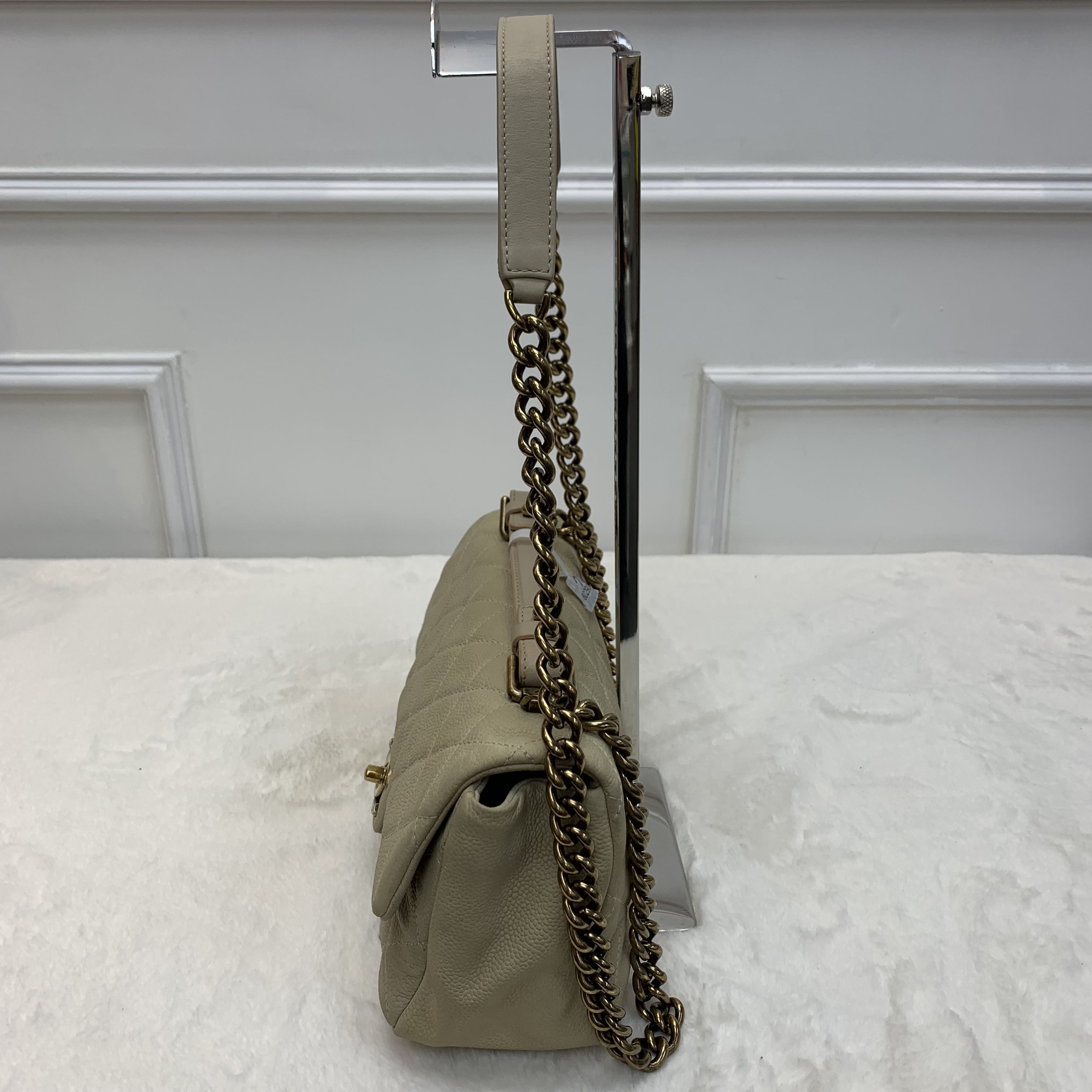 復古感Max Chanel Handle Flap Bag象牙白做舊款🫢