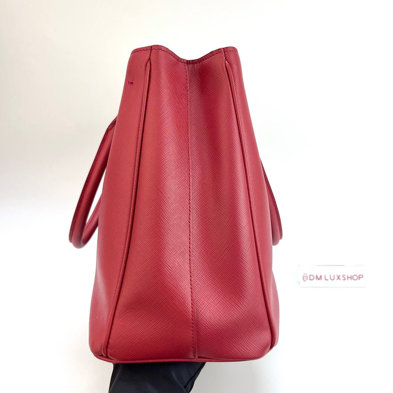 Prada Saffiano Lux Red Tote Bag