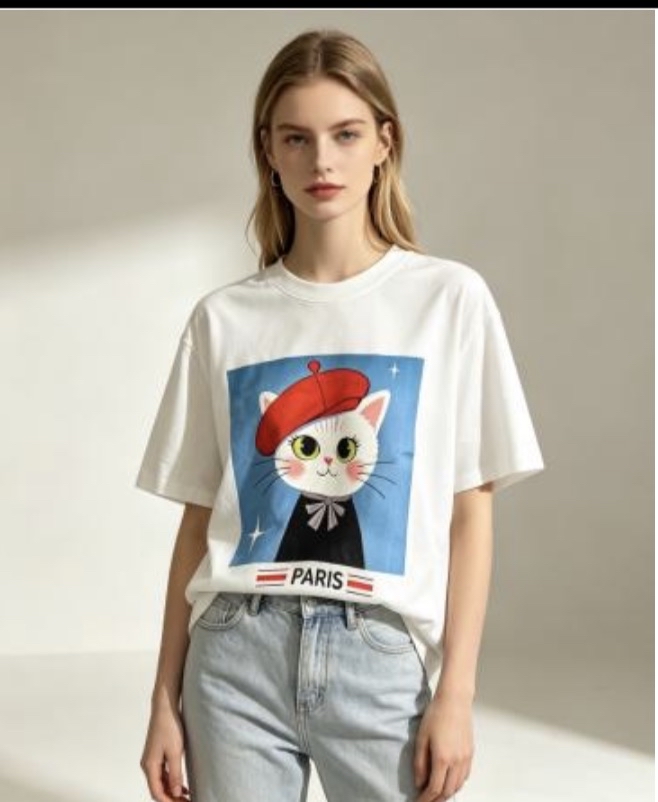 [訂購］M040 Beret Kitty Graphic Tee