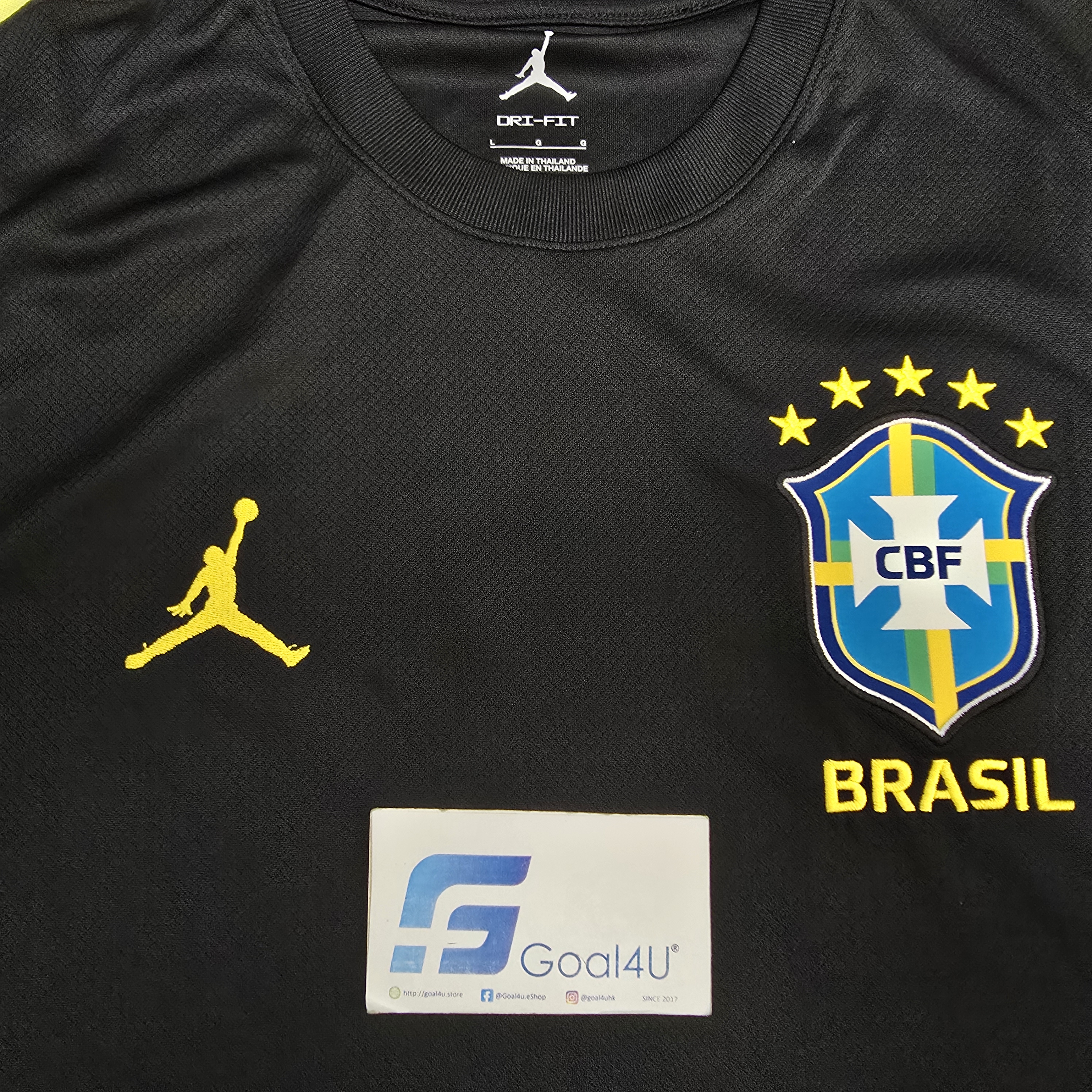 #現貨 Nike x Jordan Brazil 巴西 2026 黑色 Dri-fit 短袖訓練球衣 (可加印球員版贊助) IQ3294 
