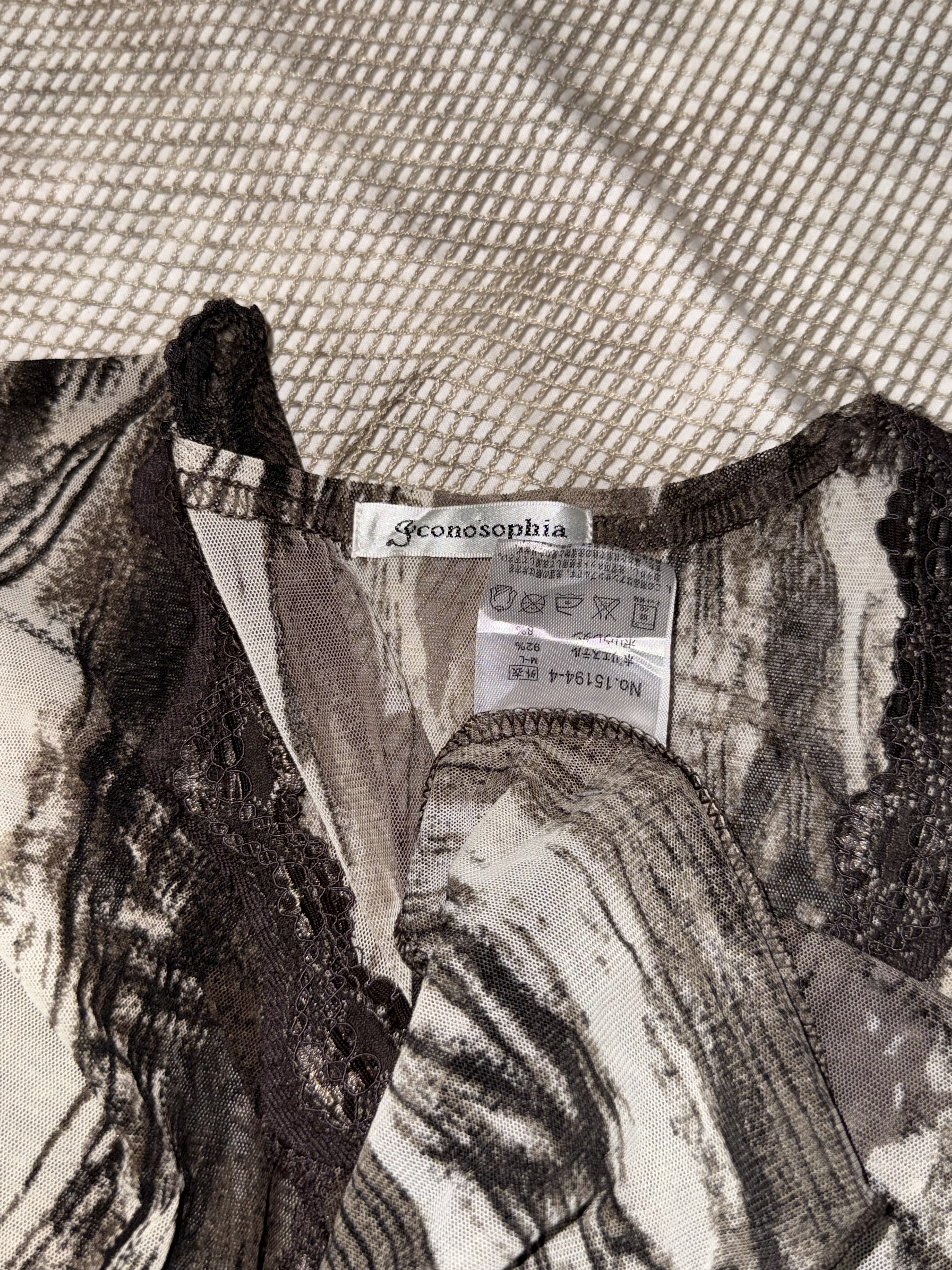 Earth Tone Distressed Texture Brushstroke Blouses