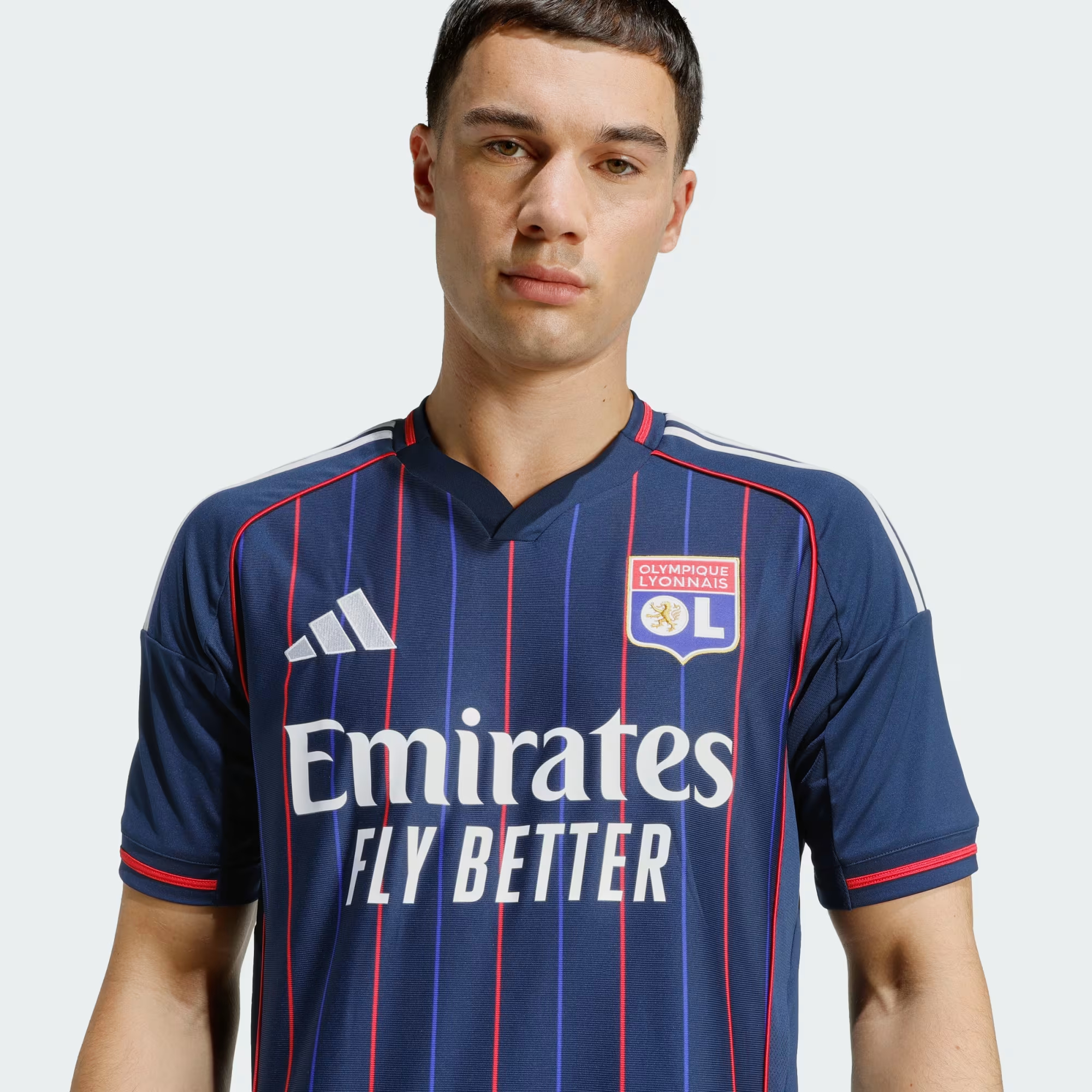 Adidas Olympique Lyonnais 里昂 2025-26 作客球迷版球衣 (可加印字) JD1393