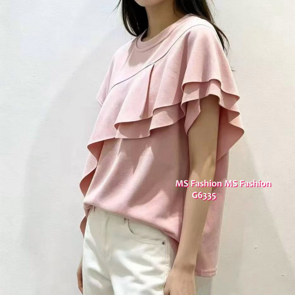 G6335 靚色ruffle top