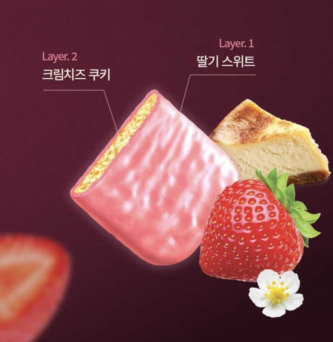 季節限定｜韓國 Lotte Premium Ghana 芝士莓果夾心餅｜Cheese Berry Langue de Chat