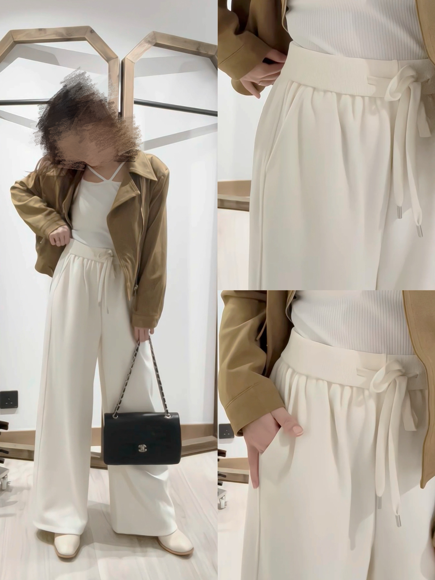 直筒型棉質長褲(KR)[2色]298447