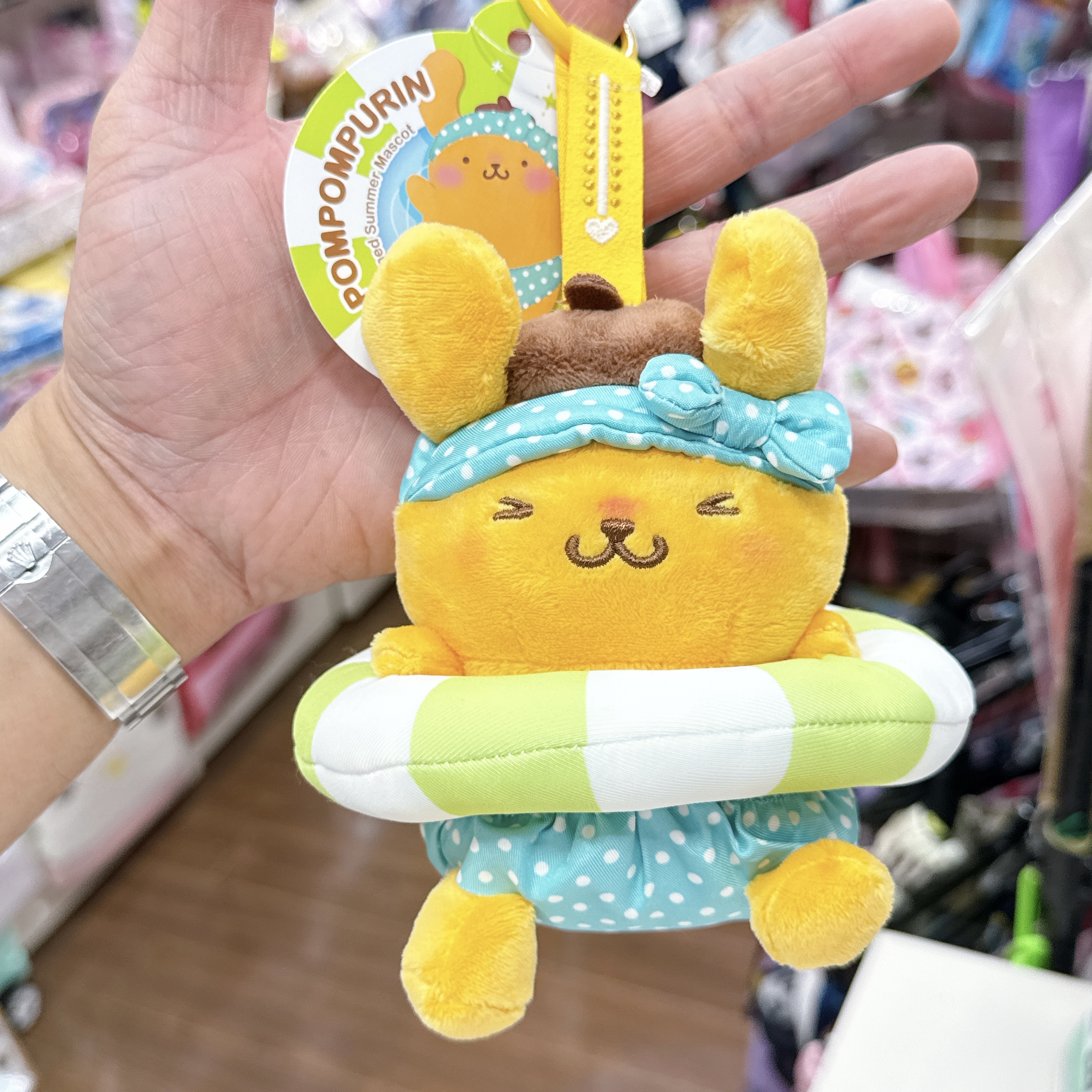 香港版Sanrio夏日系列黑皮水泡公仔掛飾 （附有紫外線變色繡線）