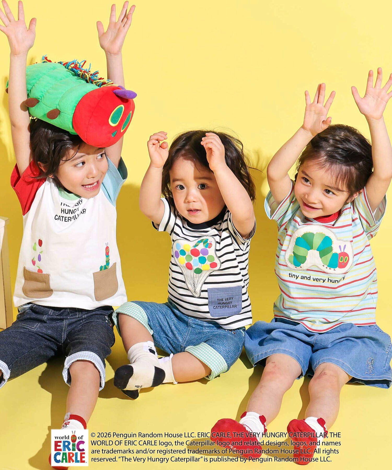 🇯🇵預訂 日本直送🇯🇵Slap Slip x 好餓的毛毛蟲系列印花口袋拼色短袖T恤