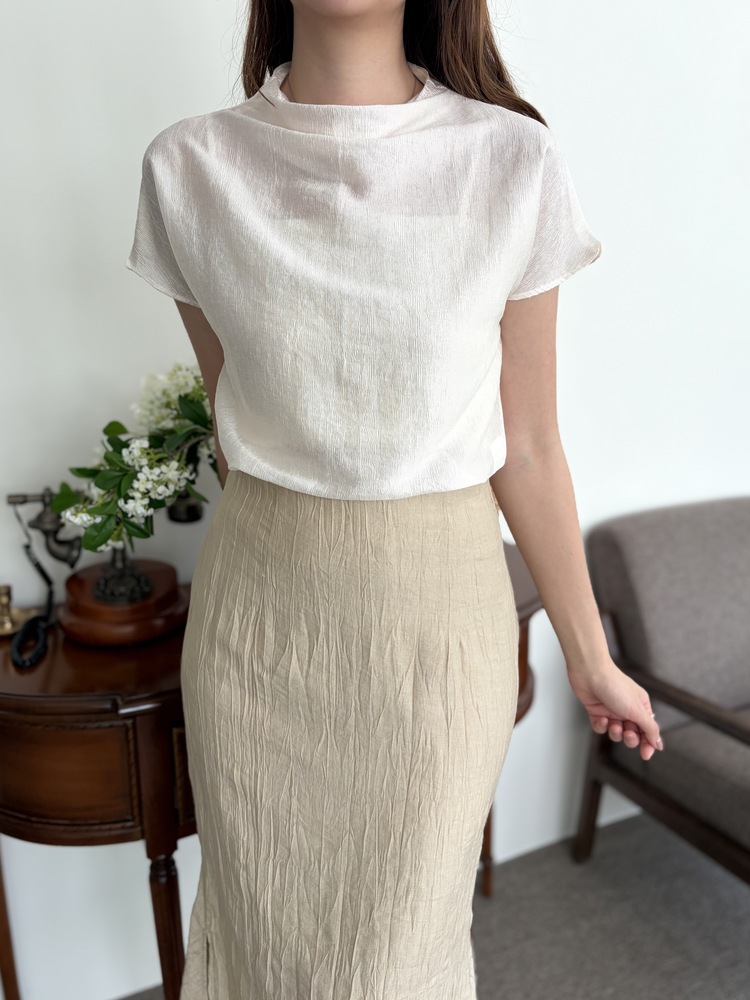 Odette Sheen Top (Ivory)