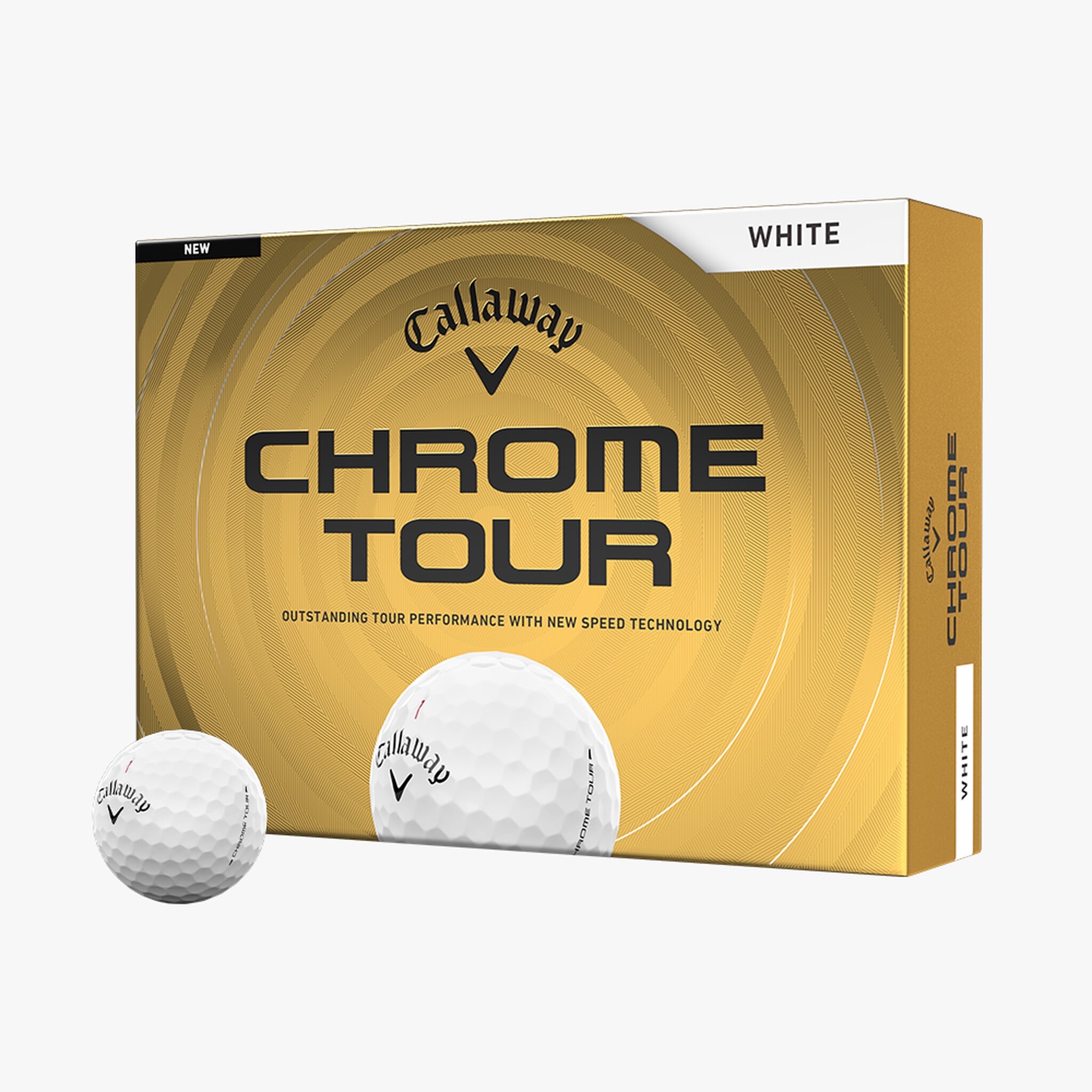 CALLAWAY CHROME TOUR 四層球- 白色